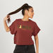 Simba Print Crop T-shirt with Short Sleeves and Round Neck-T Shirts-thumbnail-0