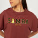 Simba Print Crop T-shirt with Short Sleeves and Round Neck-T Shirts-thumbnail-2