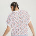 Hello Kitty Print Boxy Crop T-shirt with Crew Neck and Short Sleeves-T Shirts-thumbnail-3