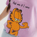Garfield Print Crew Neck Crop T-shirt with Short Sleeves-T Shirts-thumbnailMobile-4