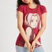 Sakura Haruno Print T-shirt with Cap Sleeves and Round Neck-T Shirts-thumbnailMobile-2