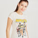 Naruto Print Crew Neck T-shirt with Cap Sleeves-T Shirts-thumbnail-2