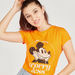 Mickey Mouse Print Crew Neck T-shirt with Short Sleeves-T Shirts-thumbnailMobile-0