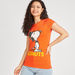 Snoopy Print T-shirt with Crew Neck and Short Sleeves-T Shirts-thumbnail-0