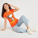 Snoopy Print T-shirt with Crew Neck and Short Sleeves-T Shirts-thumbnail-1