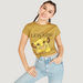 Lion King Print T-shirt with Cap Sleeves and Crew Neck-T Shirts-thumbnail-2