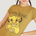 Lion King Print T-shirt with Cap Sleeves and Crew Neck-T Shirts-thumbnailMobile-4