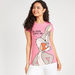 Bugs Bunny Print Round Neck T-shirt with Short Sleeves-T Shirts-thumbnailMobile-1