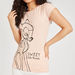 Bambi Print Crew Neck T-shirt with Cap Sleeves-T Shirts-thumbnailMobile-2
