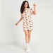 Minnie Mouse Print Mini T-shirt Dress with Short Sleeves-Dresses-thumbnail-1