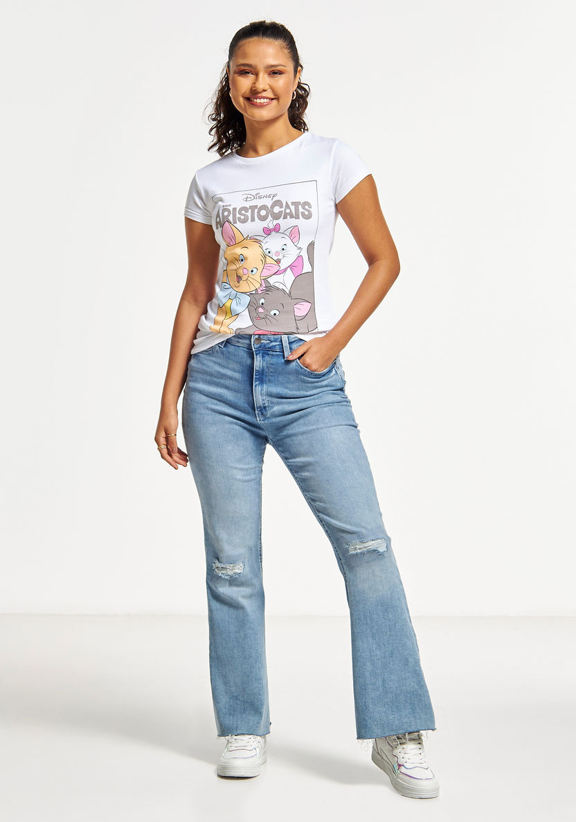 The Aristocats Print T-shirt with Short Sleeves and Crew Neck-T Shirts-image-1