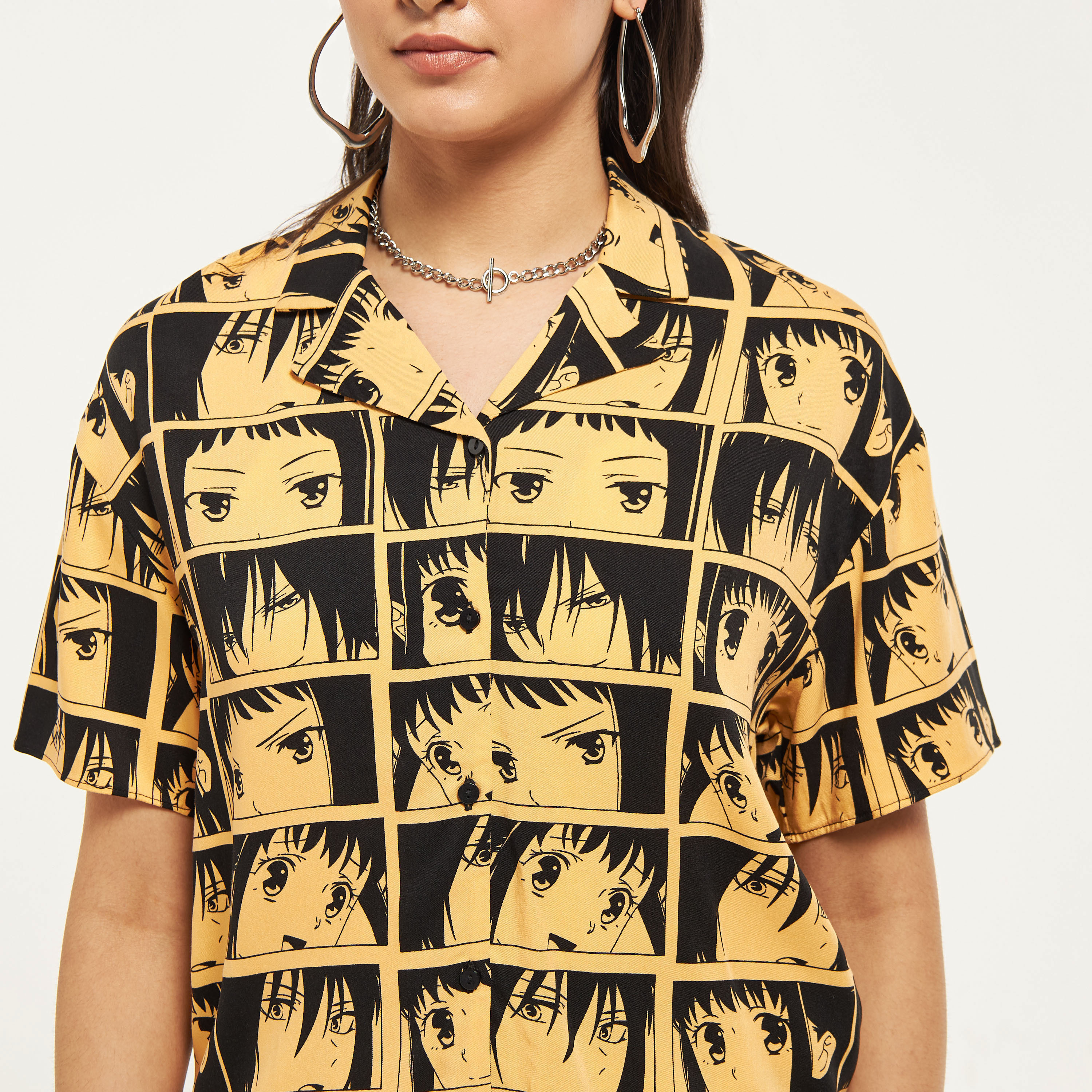 All-Over Fruits Basket Print Shirt with Camp Collar-women-clothing-shirtsandblouses-shirts-image-4
