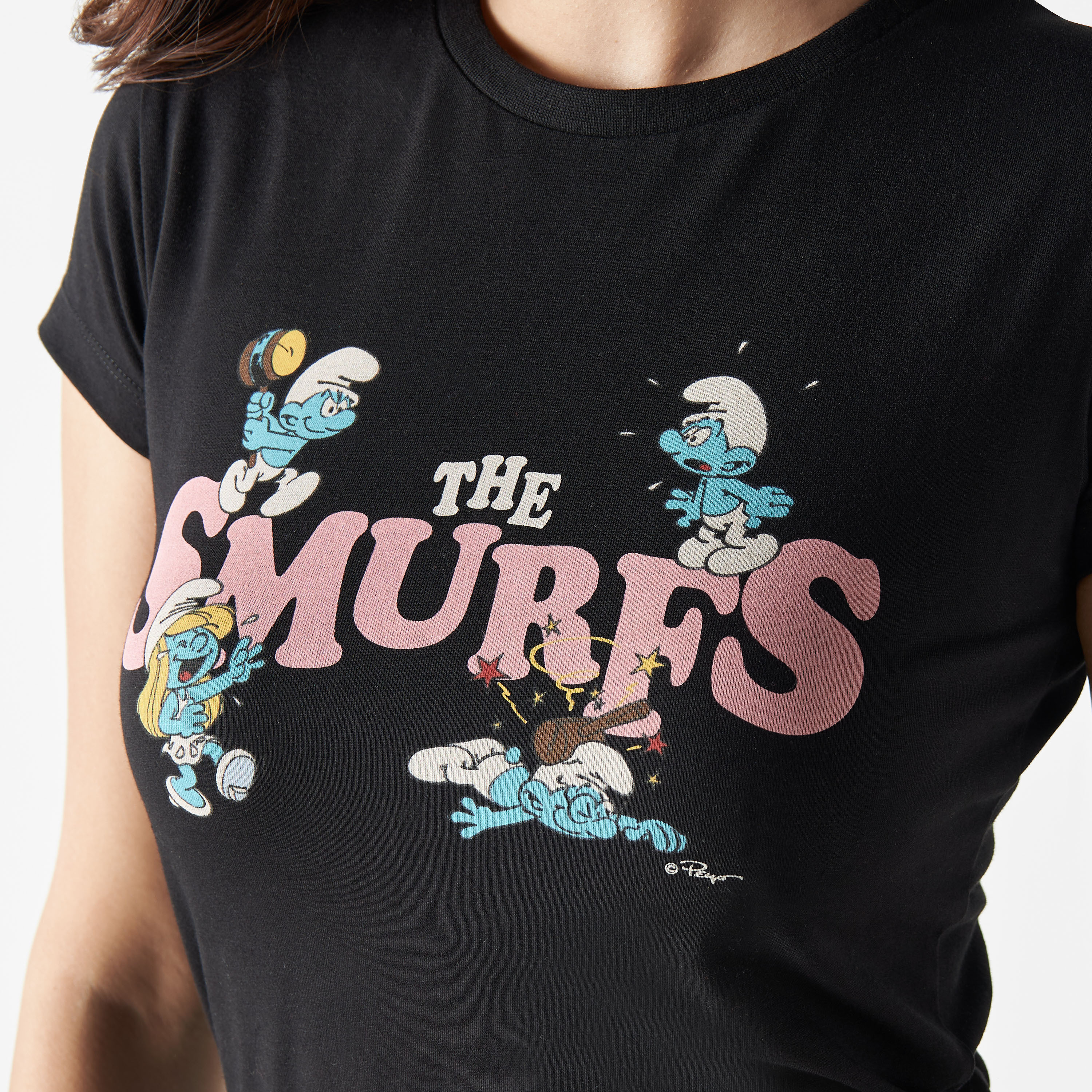 تيشيرت بياقة ضيّقة وأكمام كاب وطبعات-women-clothing-tshirts-image-4