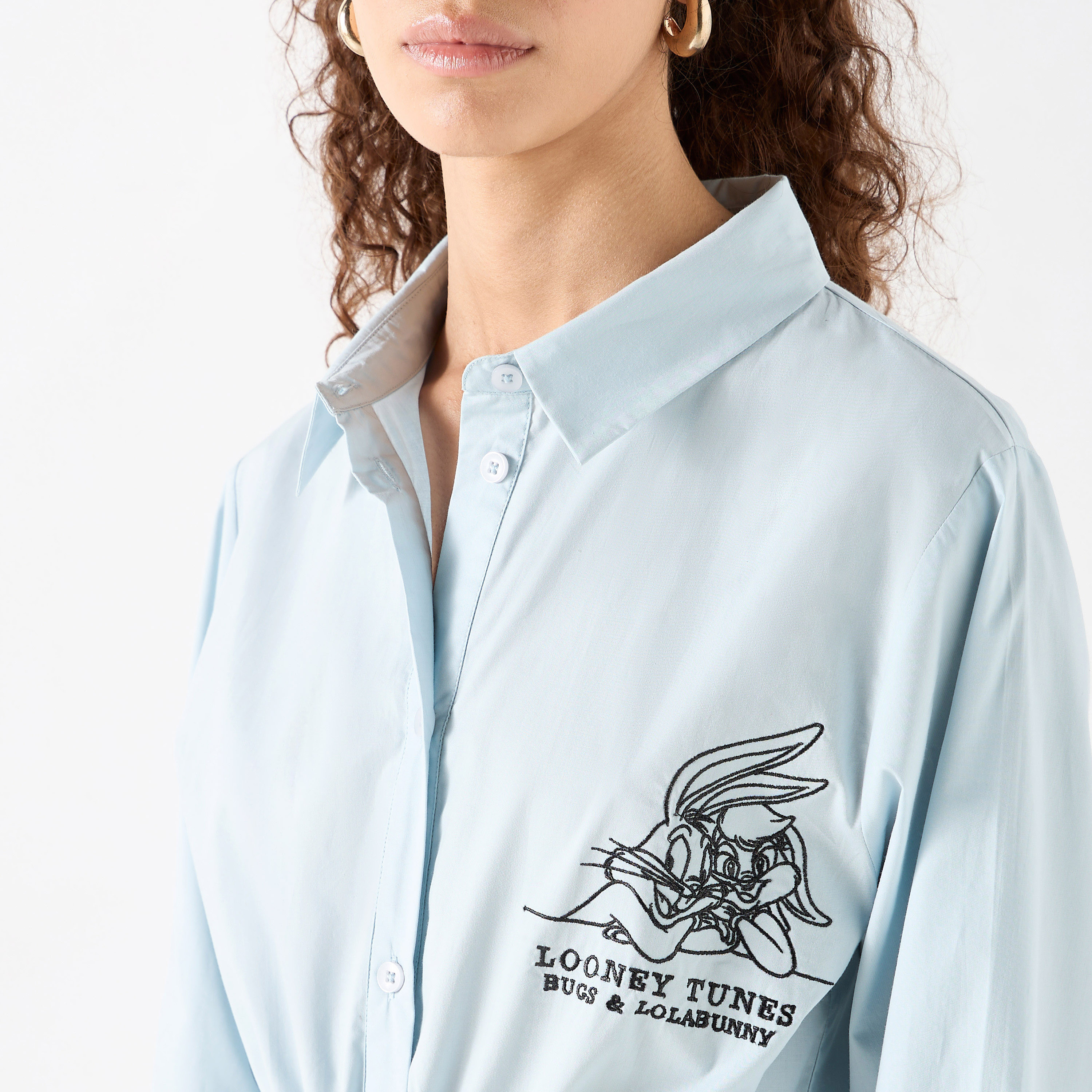 Looney tunes button up shirt dress on sale