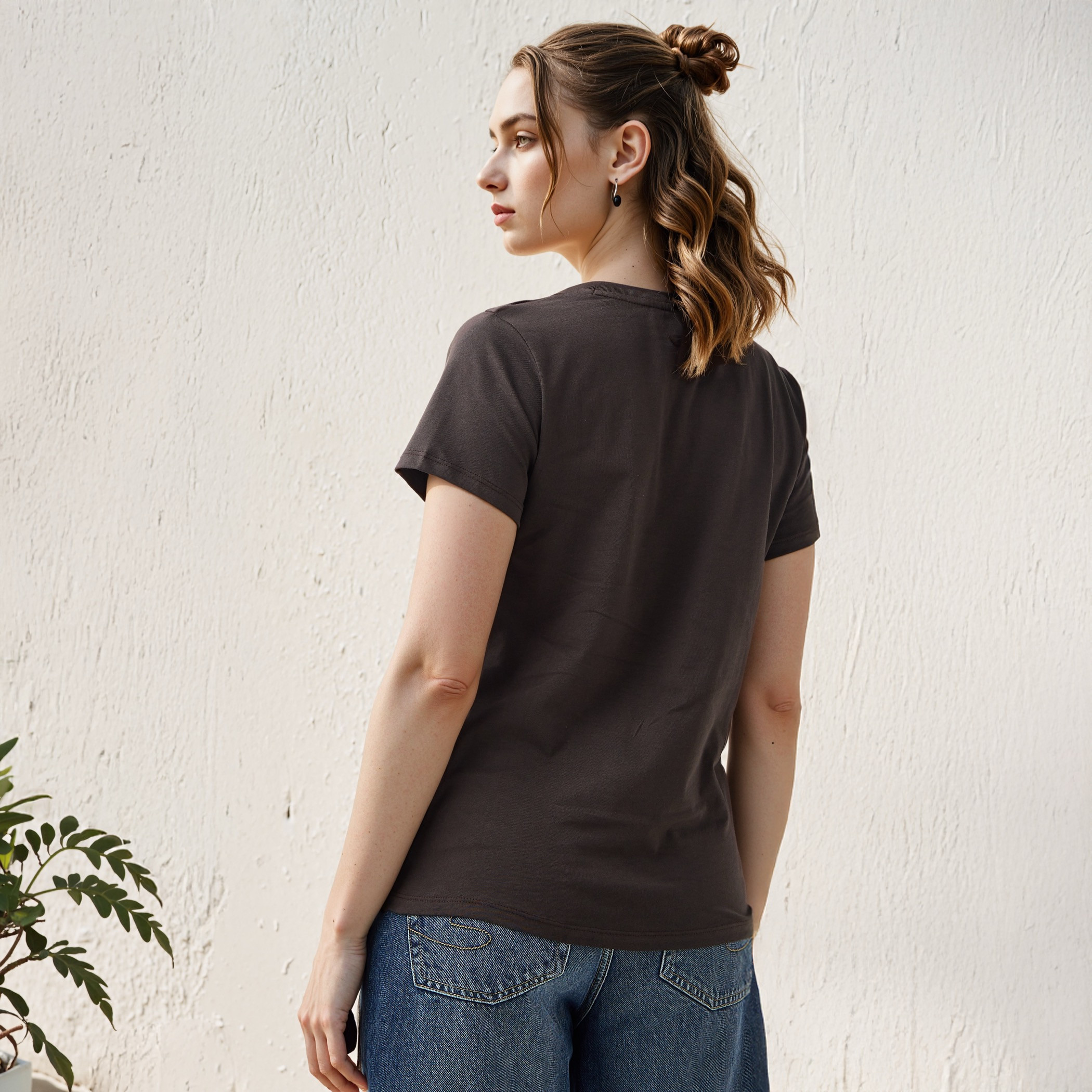 Black Clover Print Crew Neck T-shirt-women-clothing-tshirts-image-3