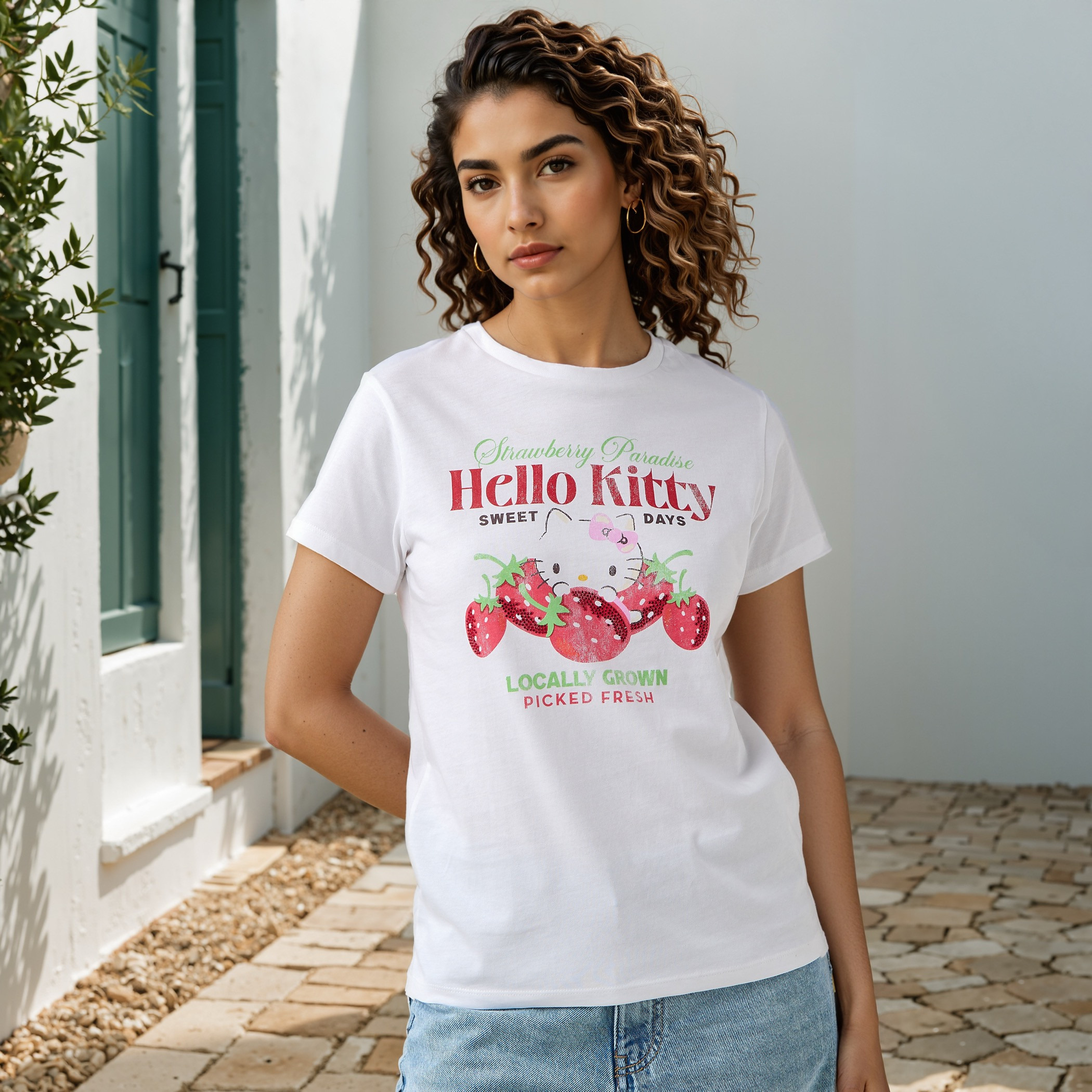 تيشيرت بياقة ضيقة وطبعات-women-clothing-tshirts-image-1