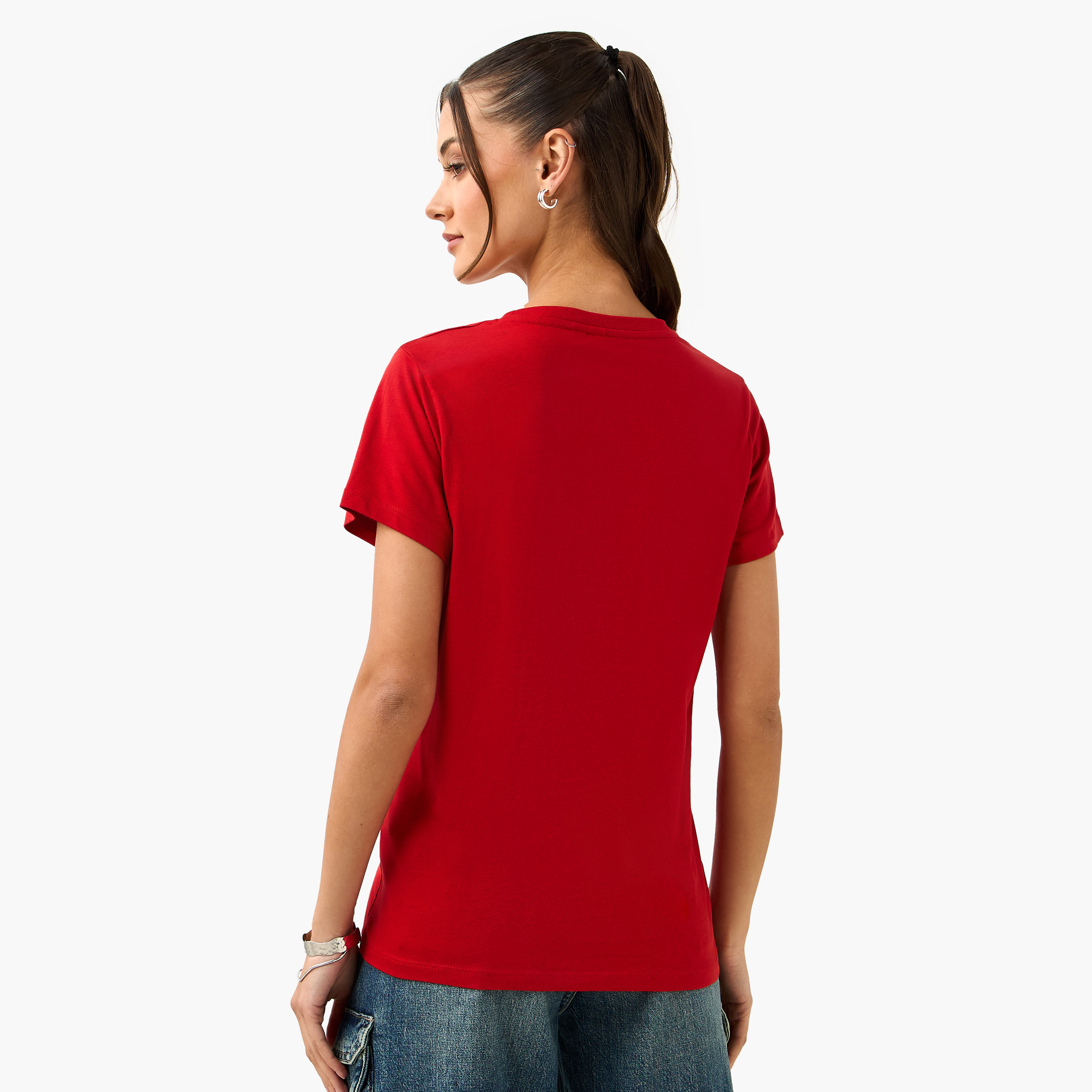 Harvard University Varsity Print T-shirt-women-clothing-tshirts-image-3