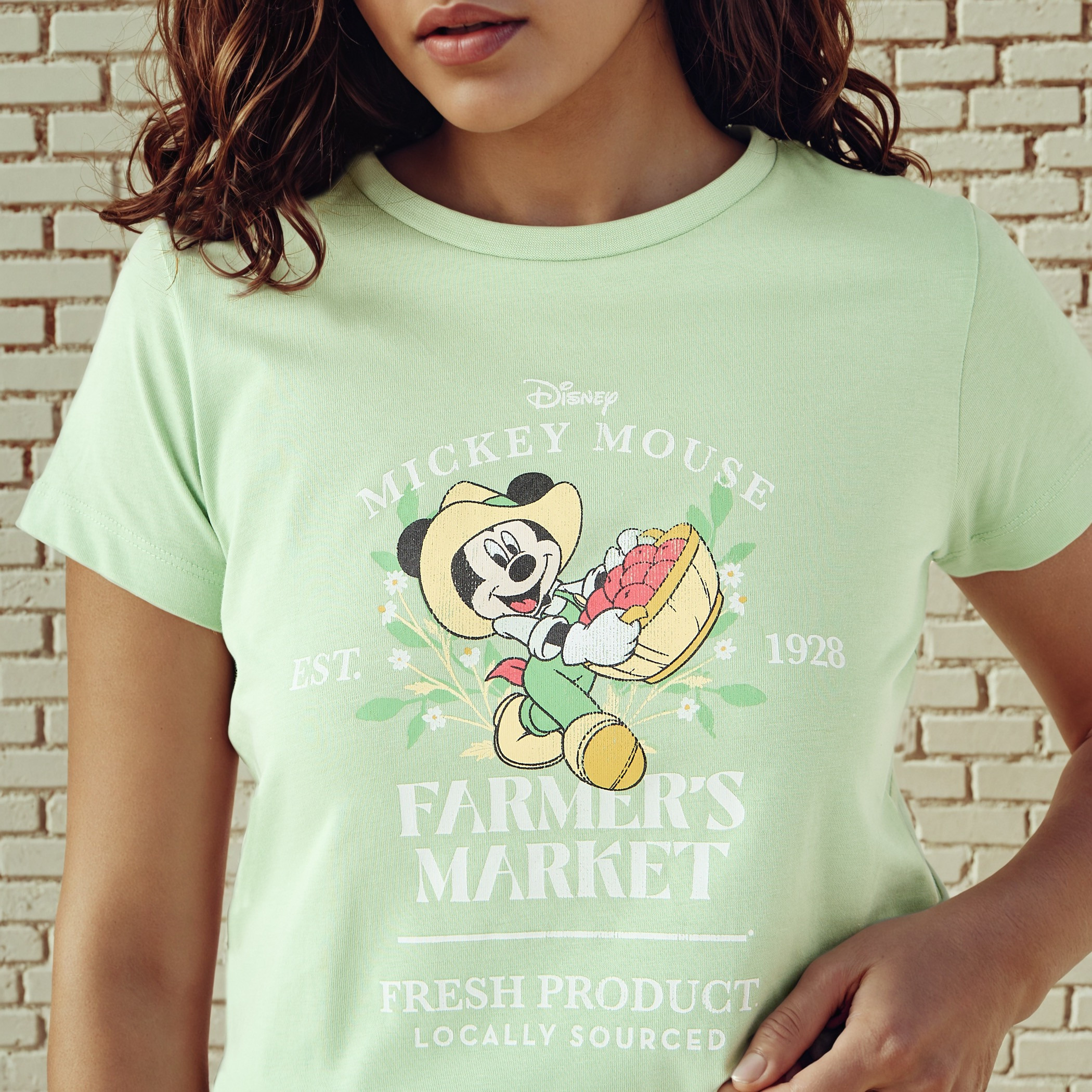 Mickey Mouse Print T-shirt-women-clothing-tshirts-image-3