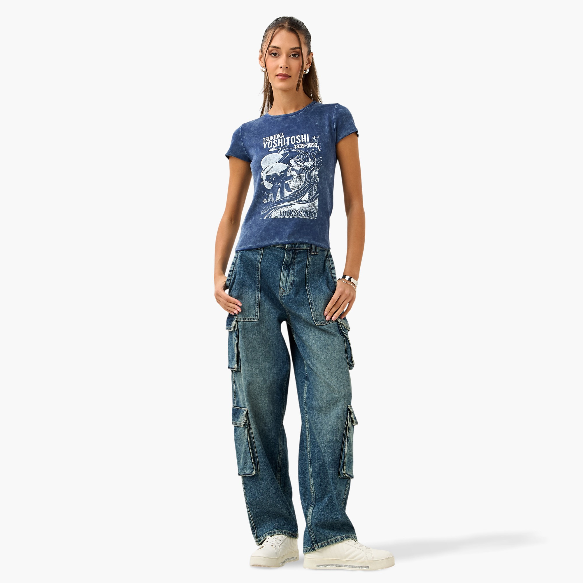 Tsukioka Yoshitoshi Print T-shirt-women-clothing-tshirts-image-2