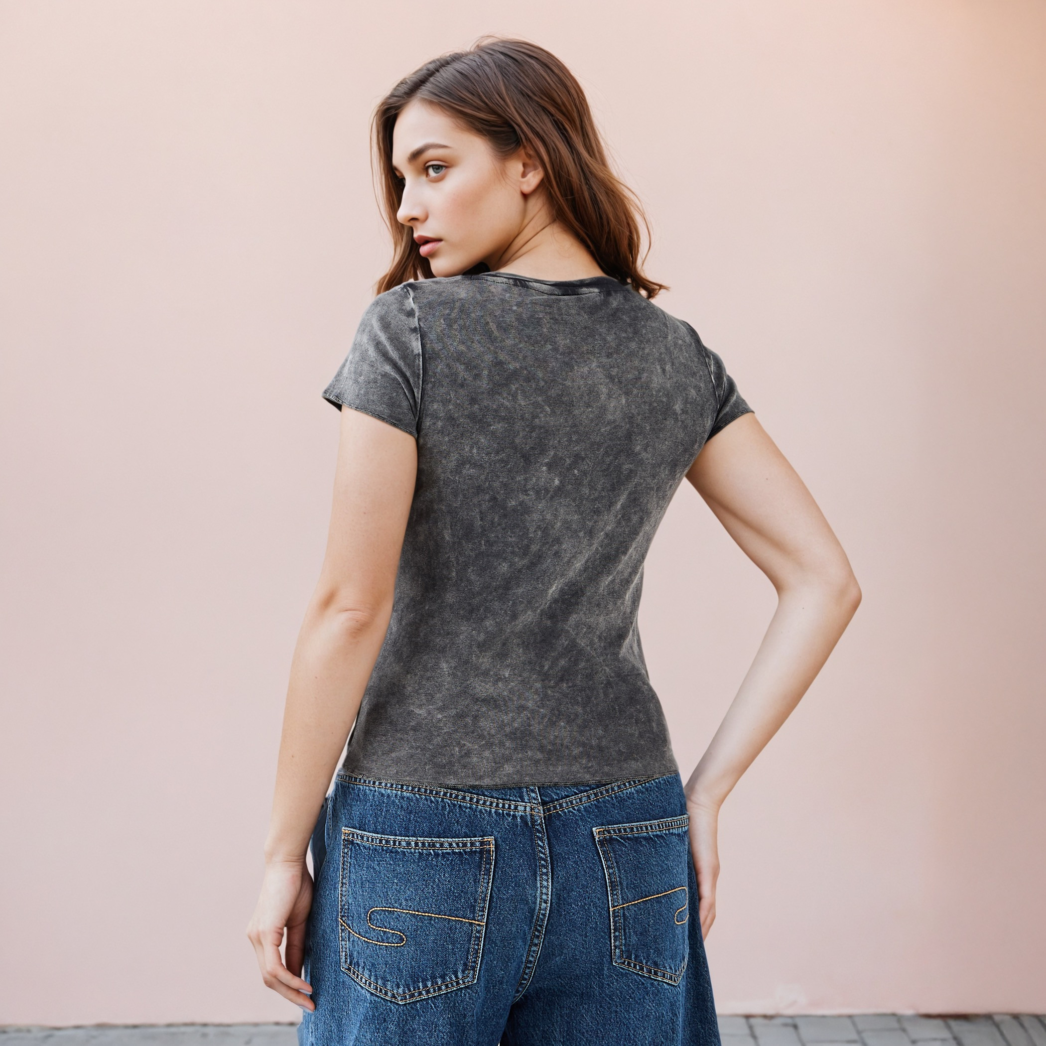Metallica Acid Wash Print T-shirt with Round Neck-women-clothing-tshirts-image-3