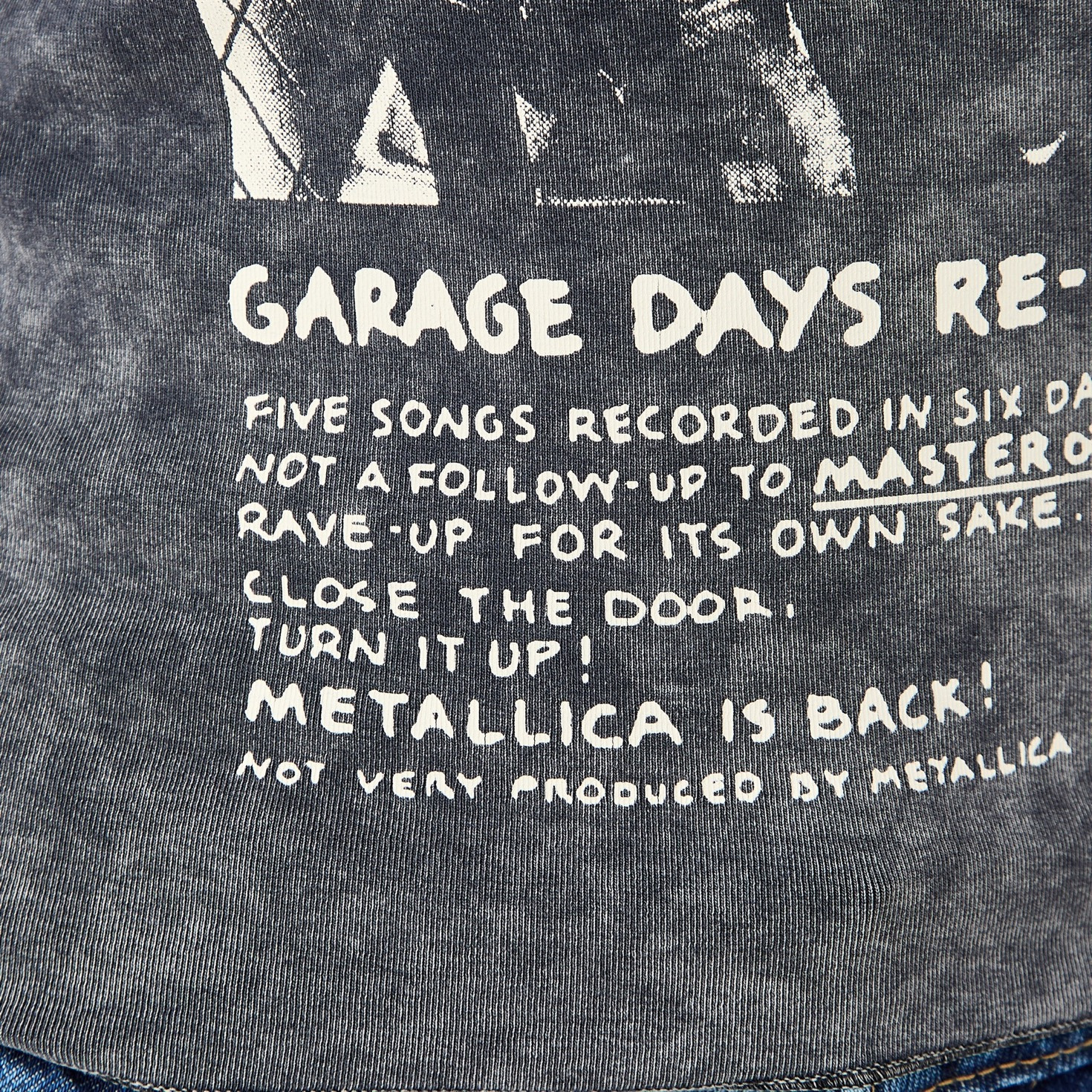 Metallica Acid Wash Print T-shirt with Round Neck-women-clothing-tshirts-image-5