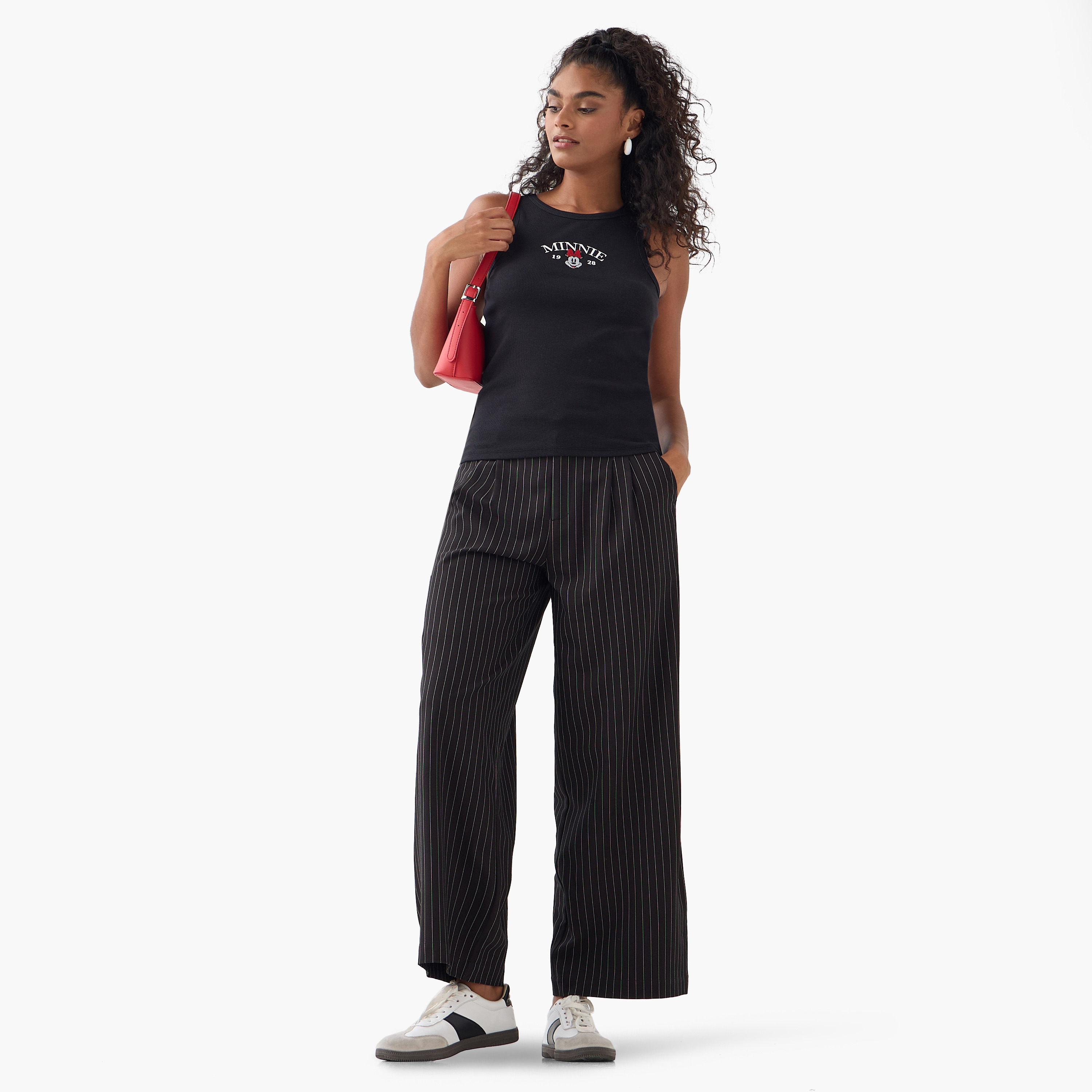 بلوزة تانك مضلعة بتطريزات ميني ماوس-women-clothing-tshirts-image-2