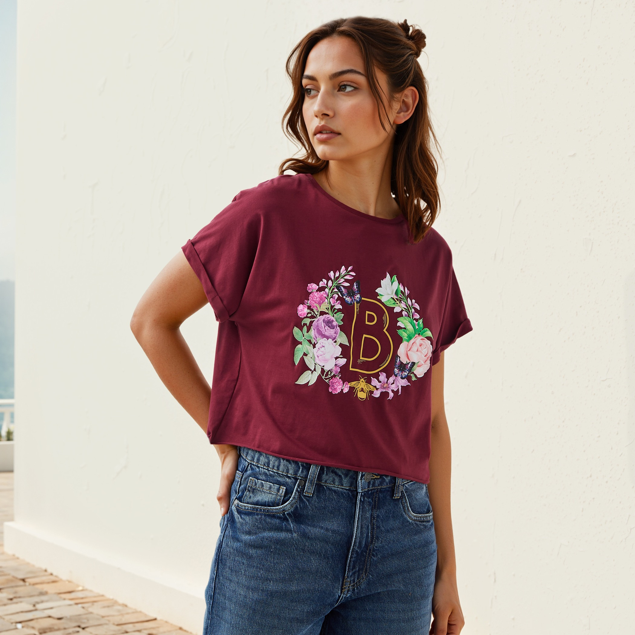 تي شيرت باربي قصير-women-clothing-tshirts-image-1