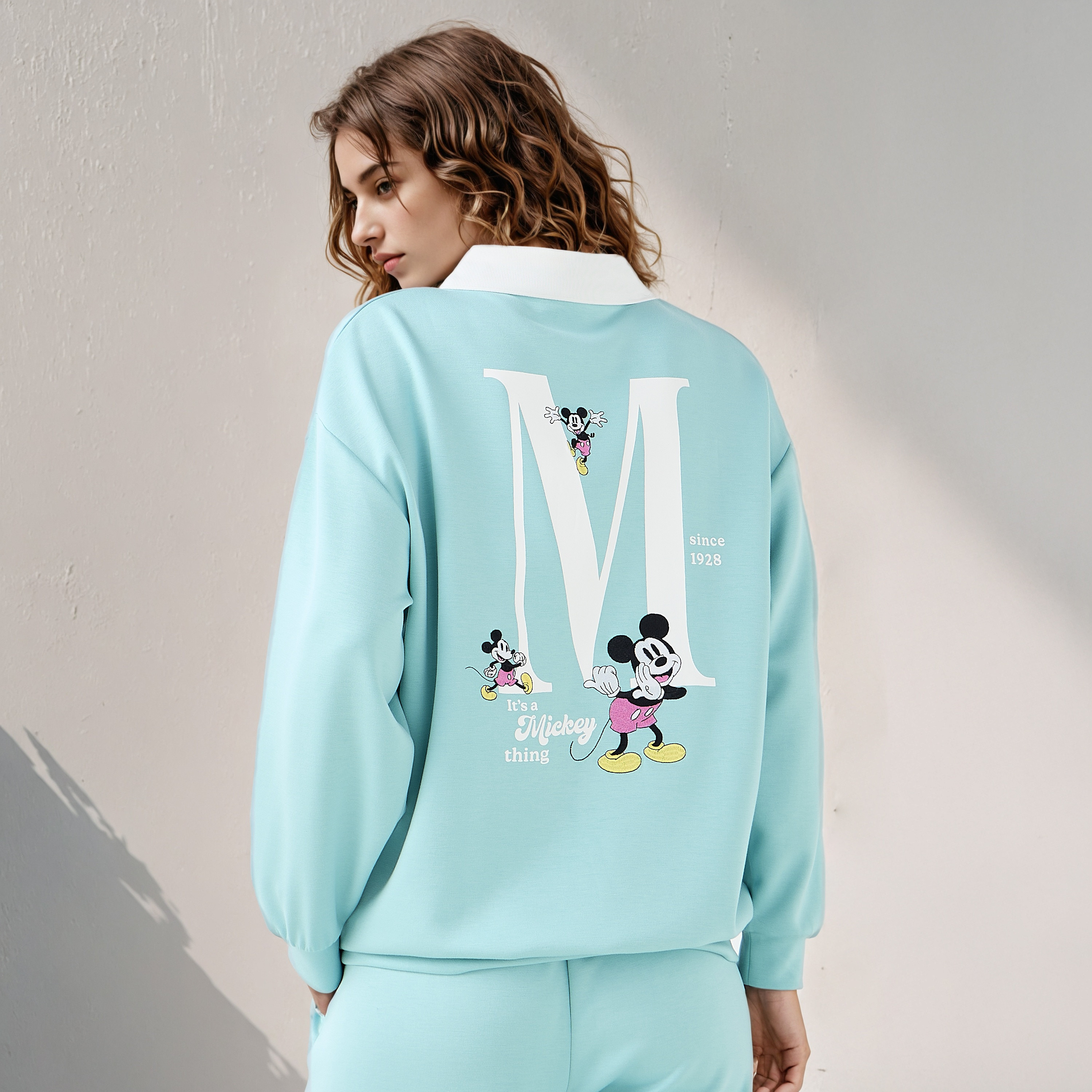 Mickey Mouse Embroidered Collared Sweatshirt-women-winterwear-hoodiesandsweatshirts-sweatshirts-image-3