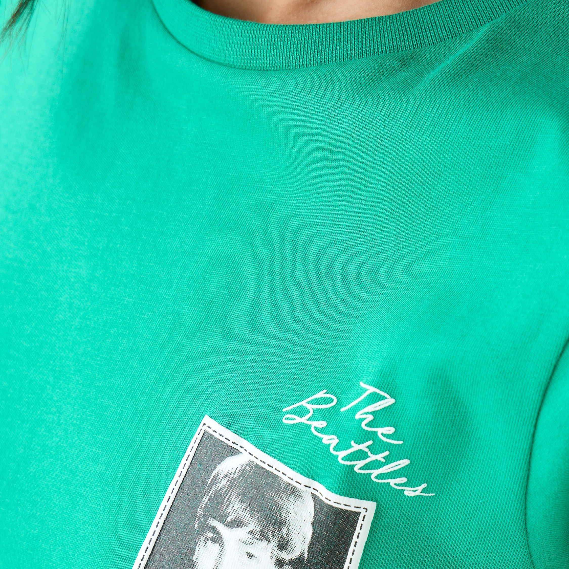 Beatles Graphic Print T-shirt-women-clothing-tshirts-image-5