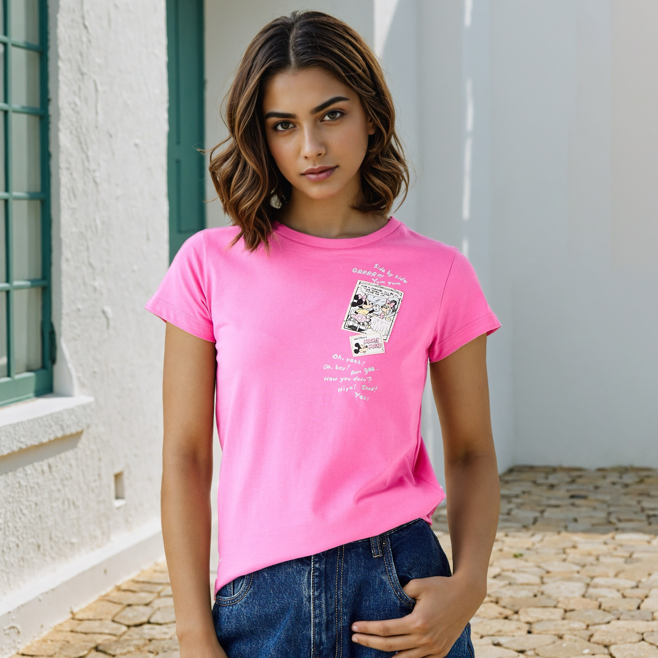 Minnie Mouse Print T-shirt-women-clothing-tshirts-image-1