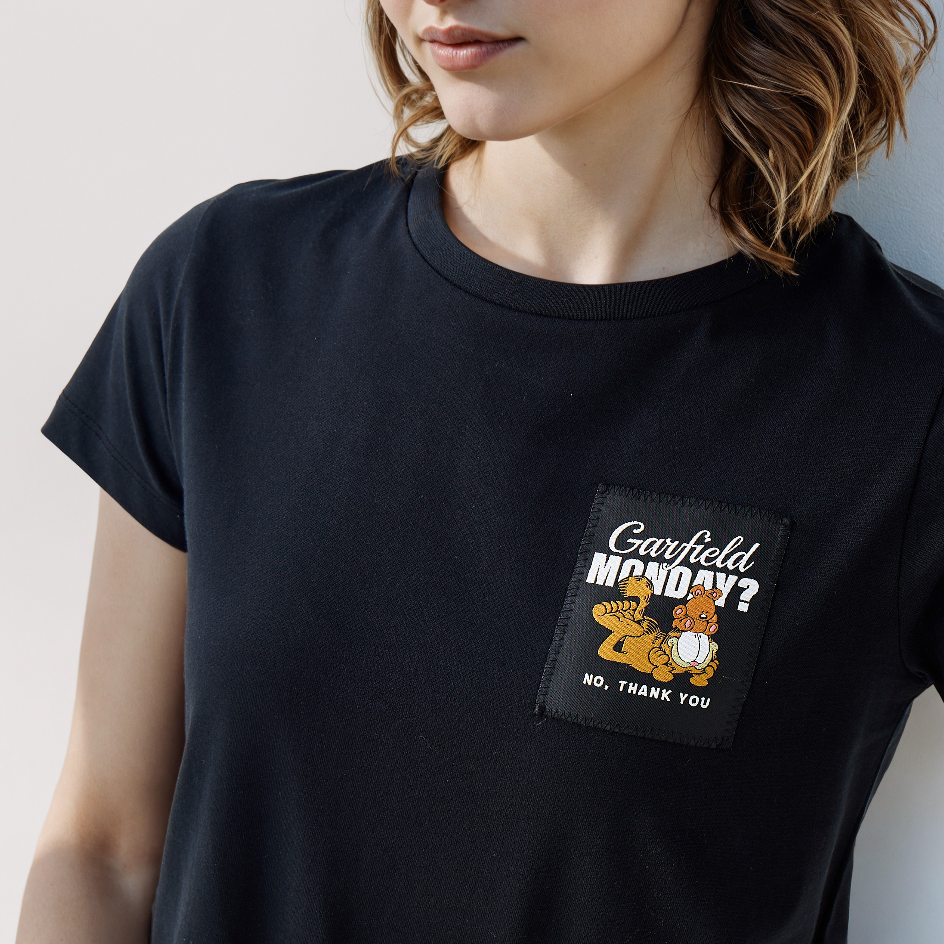 Garfield Embroidered T-shirt-women-clothing-tshirts-image-4