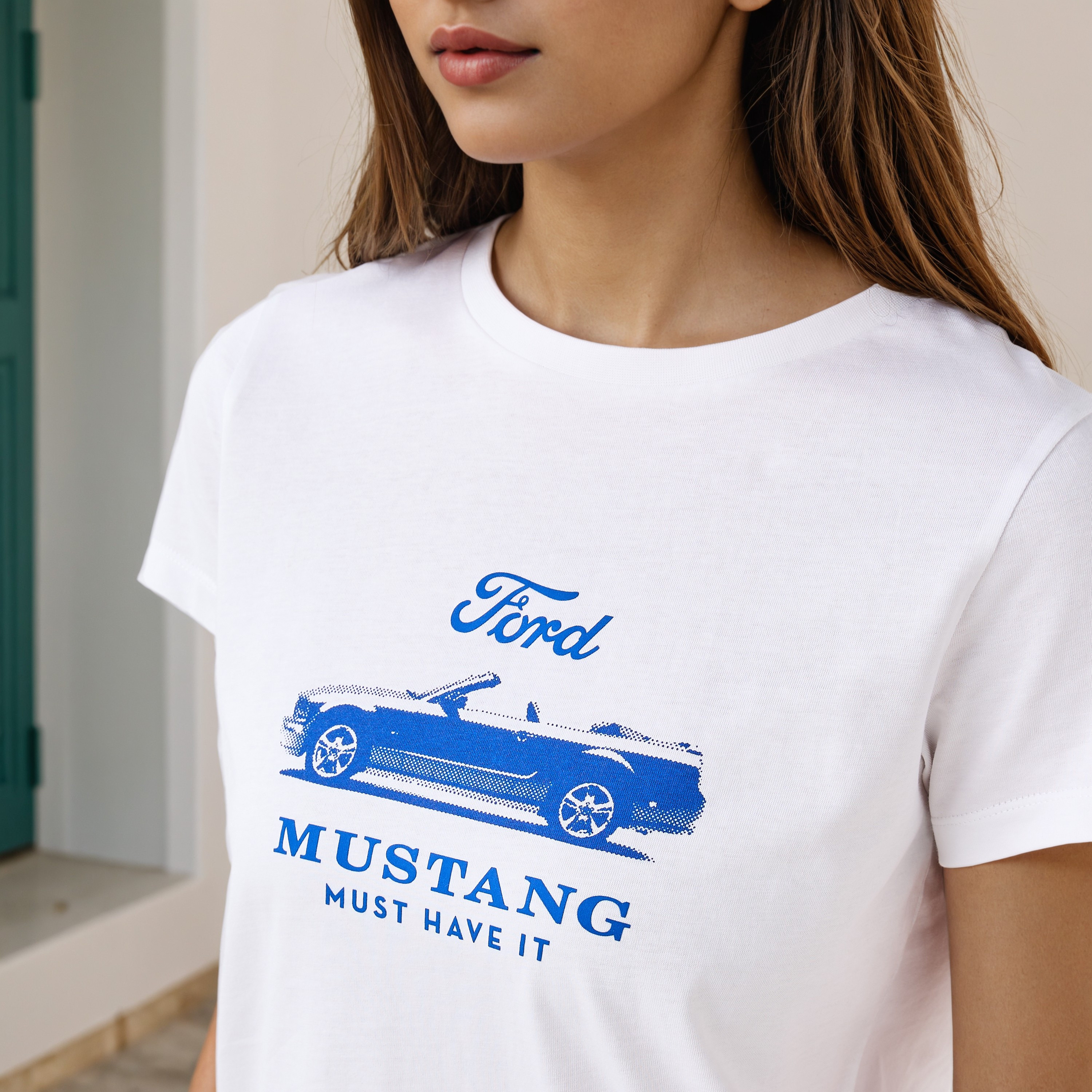 Ford Mustang Print T-shirt-women-clothing-tshirts-image-4