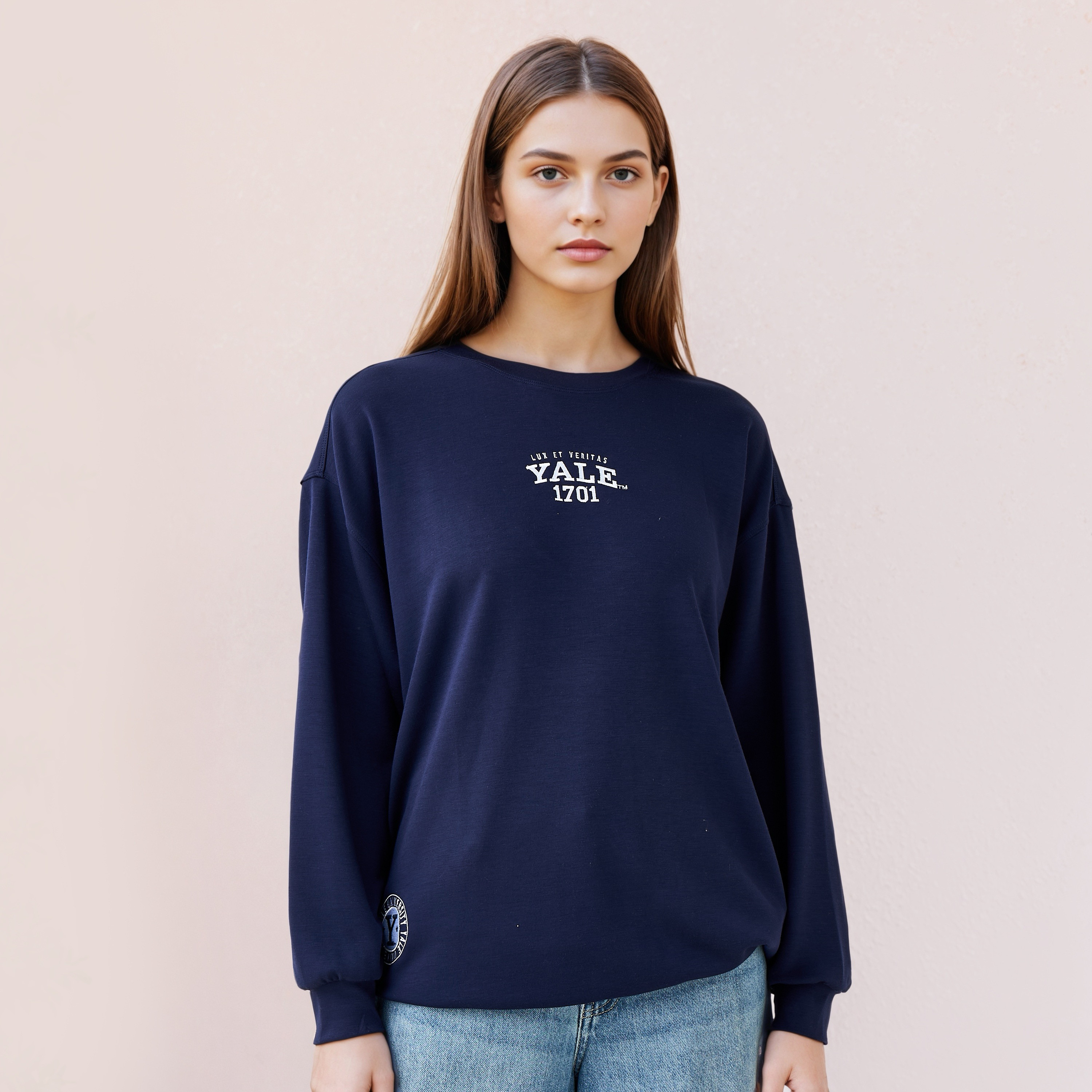 Yale Embroidered Sweatshirt-women-winterwear-hoodiesandsweatshirts-sweatshirts-image-3