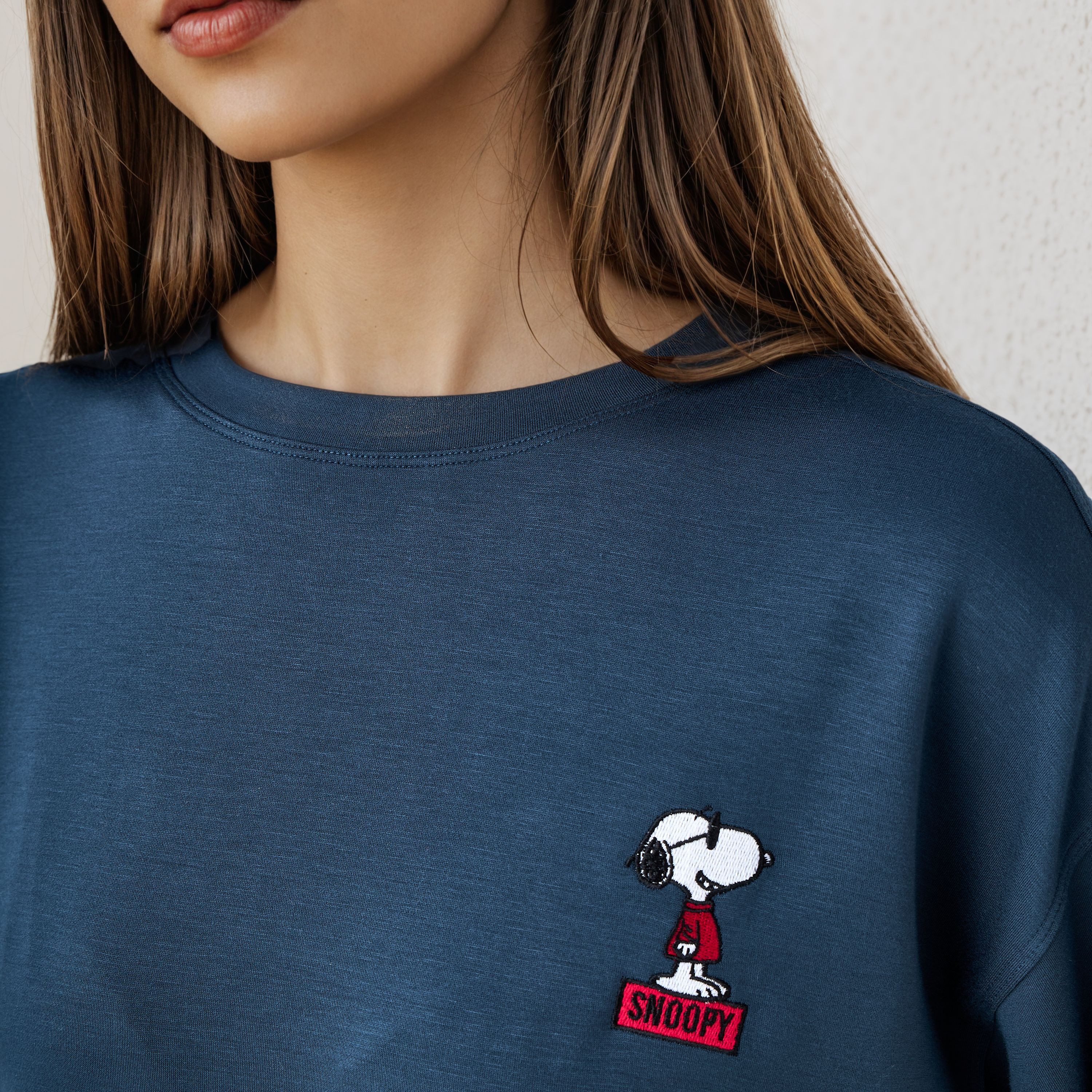 Snoopy Embroidered Sweatshirt-women-winterwear-hoodiesandsweatshirts-sweatshirts-image-5