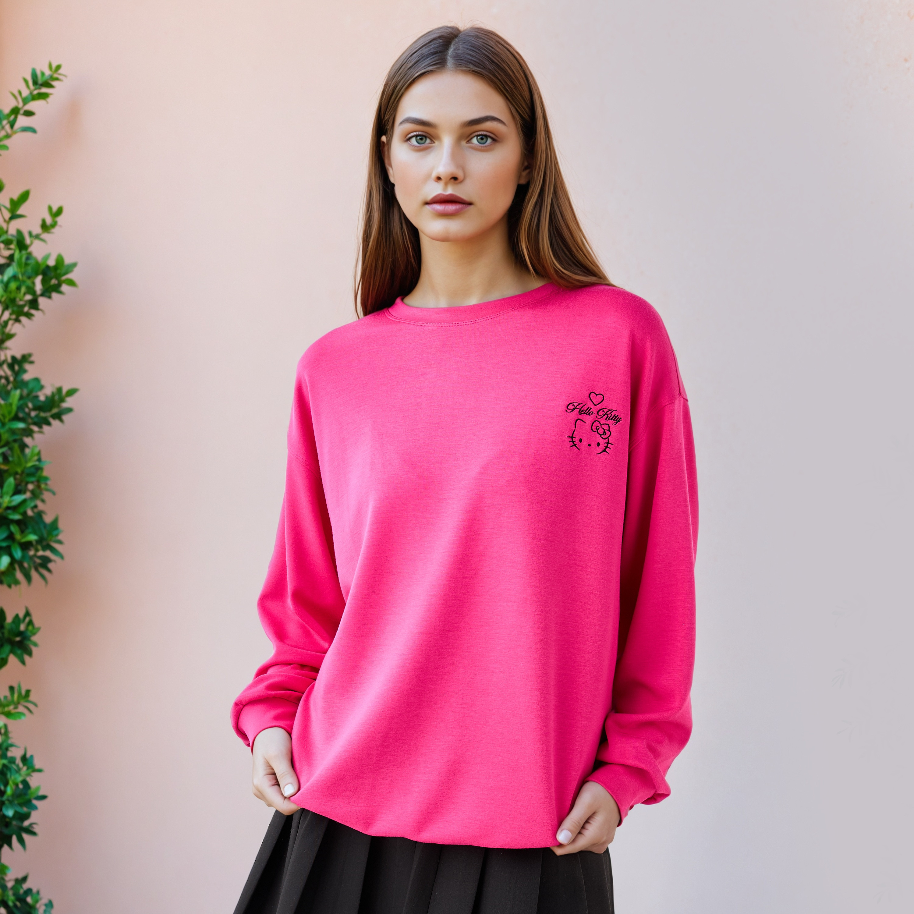 Hello Kitty Embroidered Sweatshirt-women-winterwear-hoodiesandsweatshirts-sweatshirts-image-1
