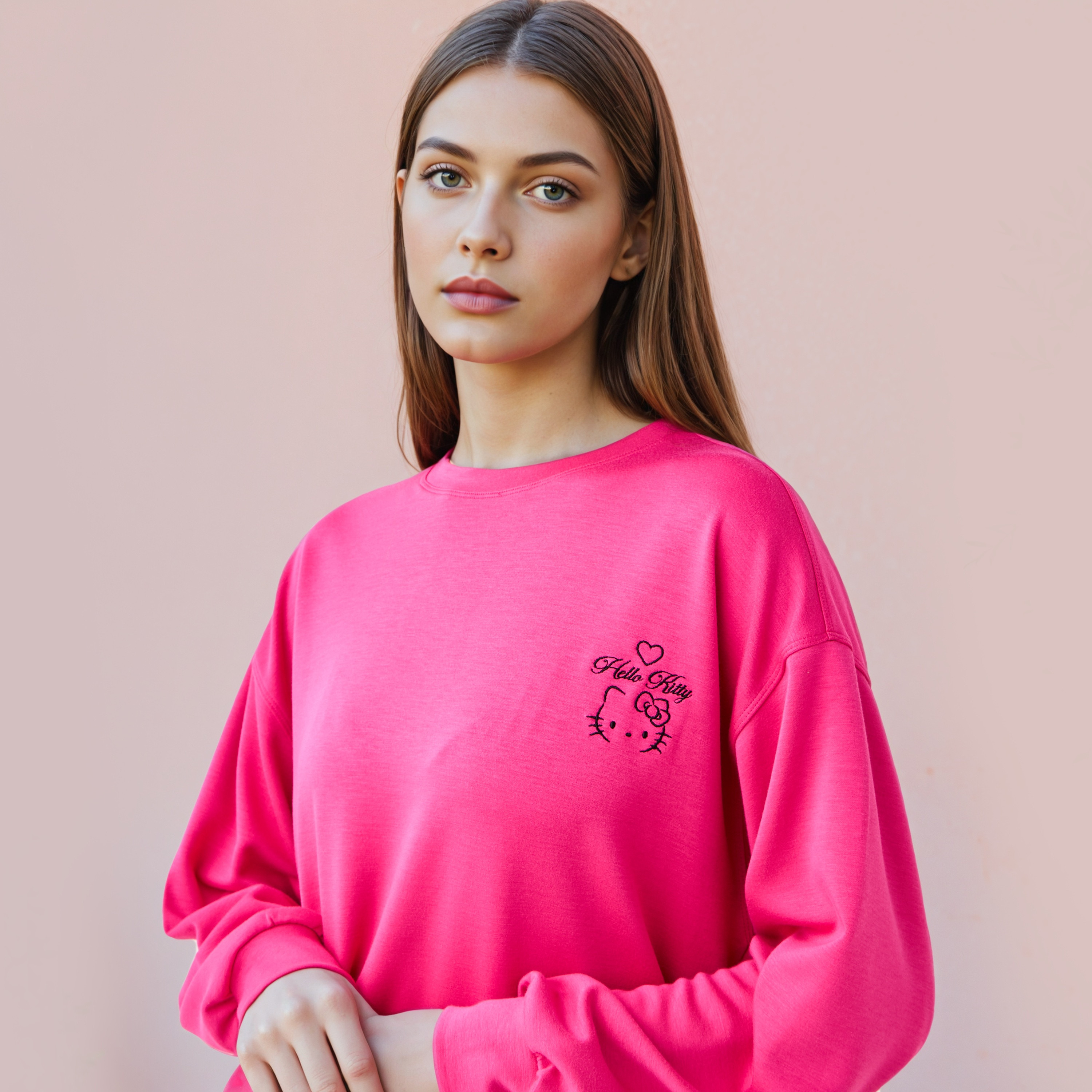 Hello Kitty Embroidered Sweatshirt-women-winterwear-hoodiesandsweatshirts-sweatshirts-image-4