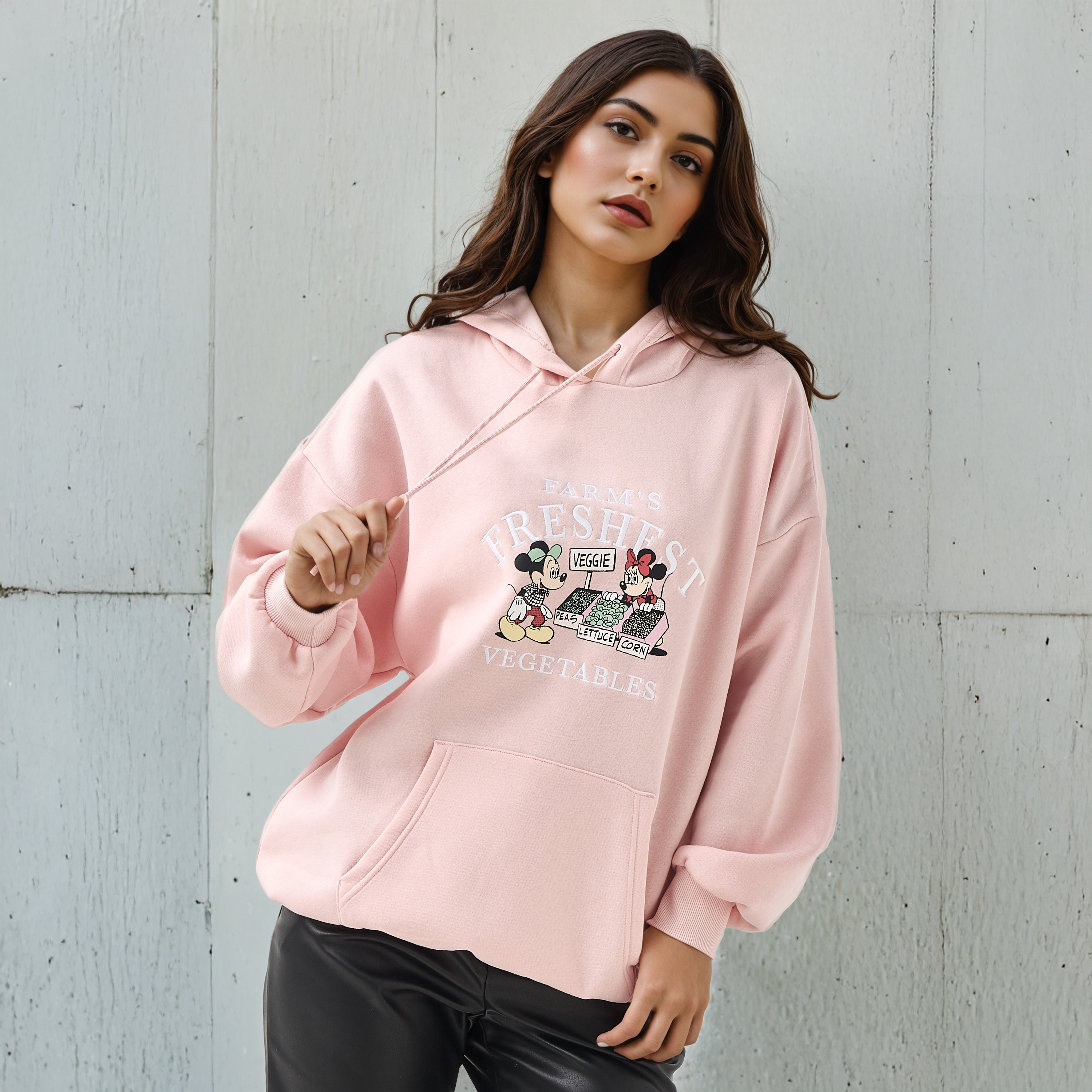Mickey and Minnie Mouse Oversized Hoodie-women-winterwear-hoodiesandsweatshirts-hoodies-image-1