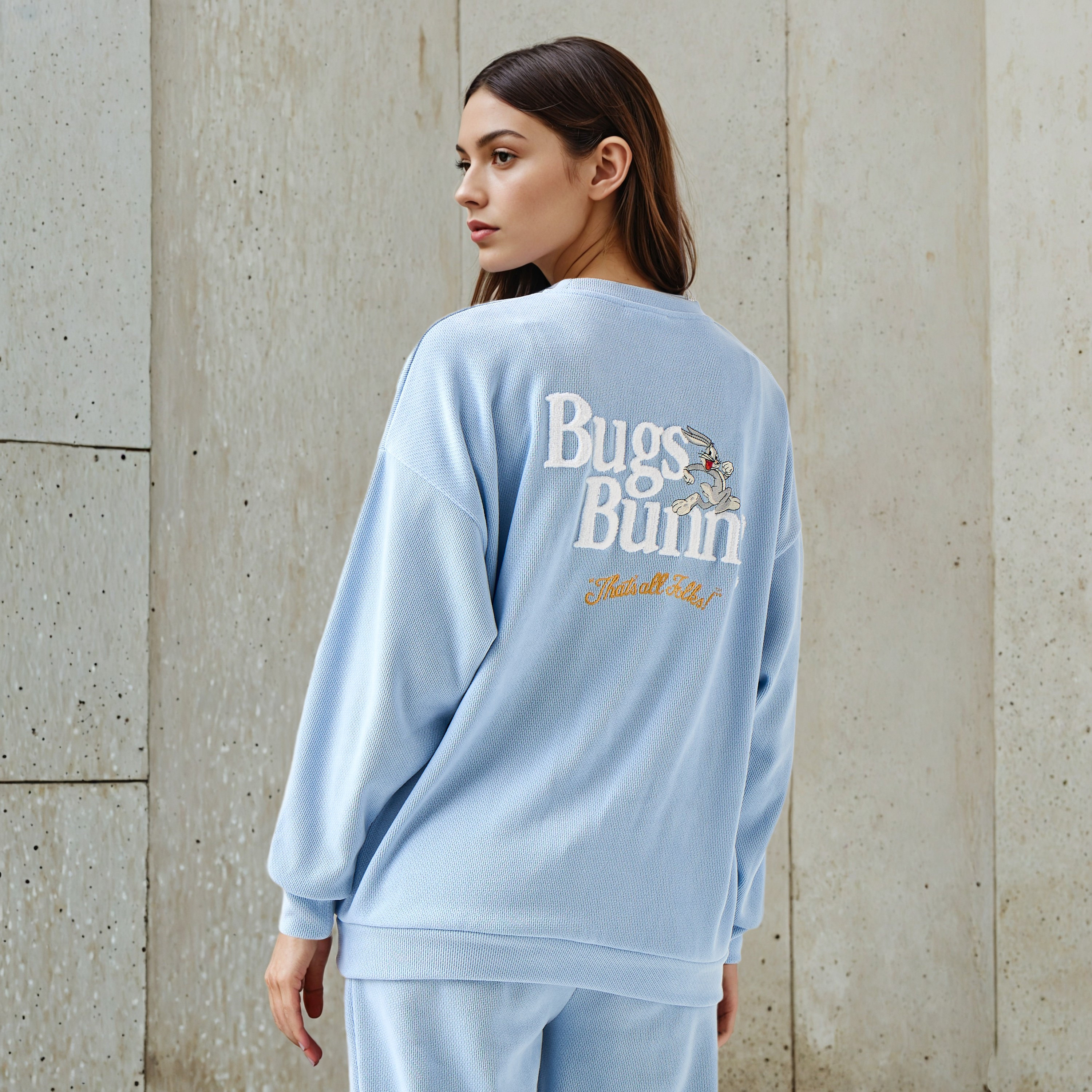 Bugs Bunny Sweatshirt with Drop Shoulder-women-clothing-hoodiesandsweatshirts-sweatshirts-image-1