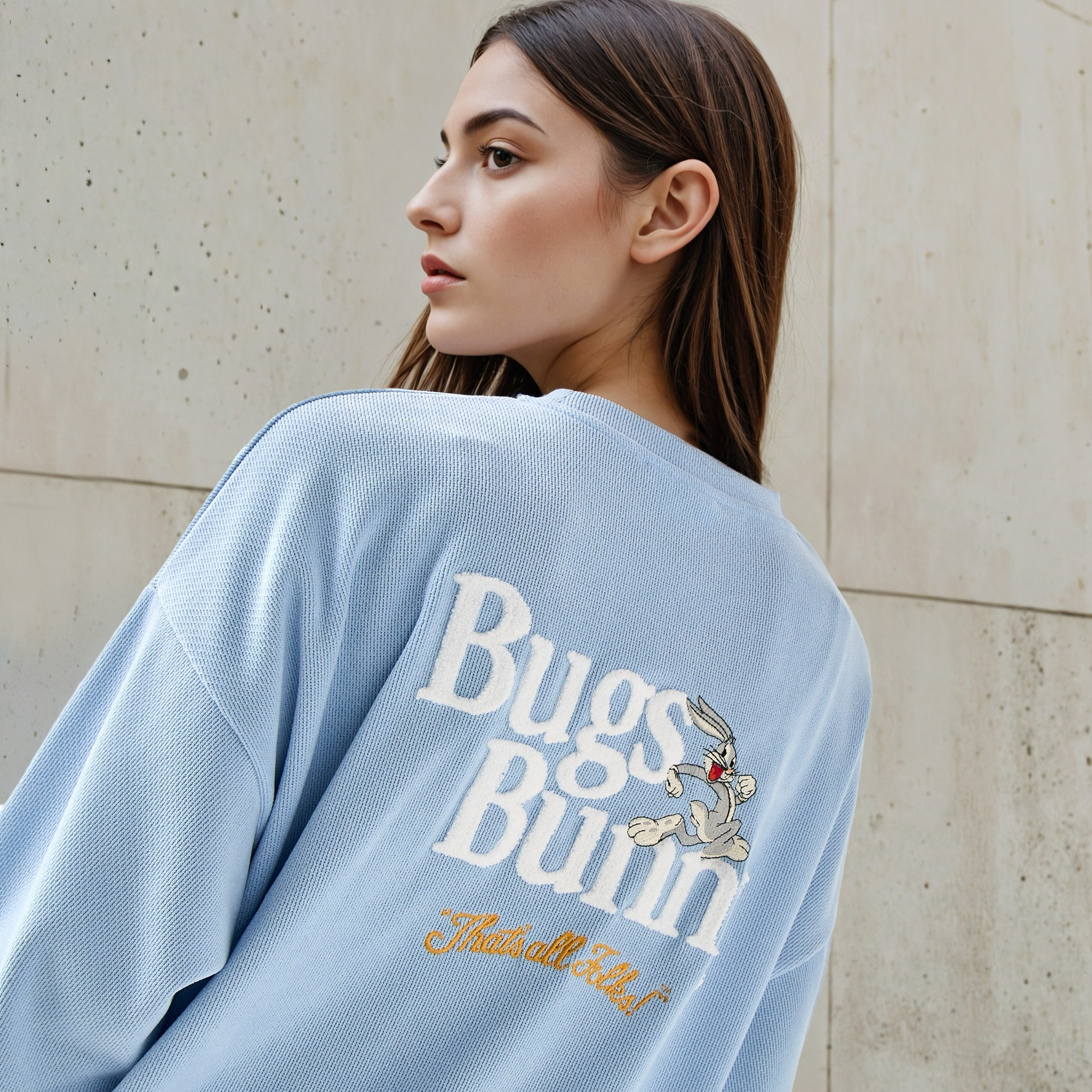 Bugs Bunny Sweatshirt with Drop Shoulder-women-clothing-hoodiesandsweatshirts-sweatshirts-image-5
