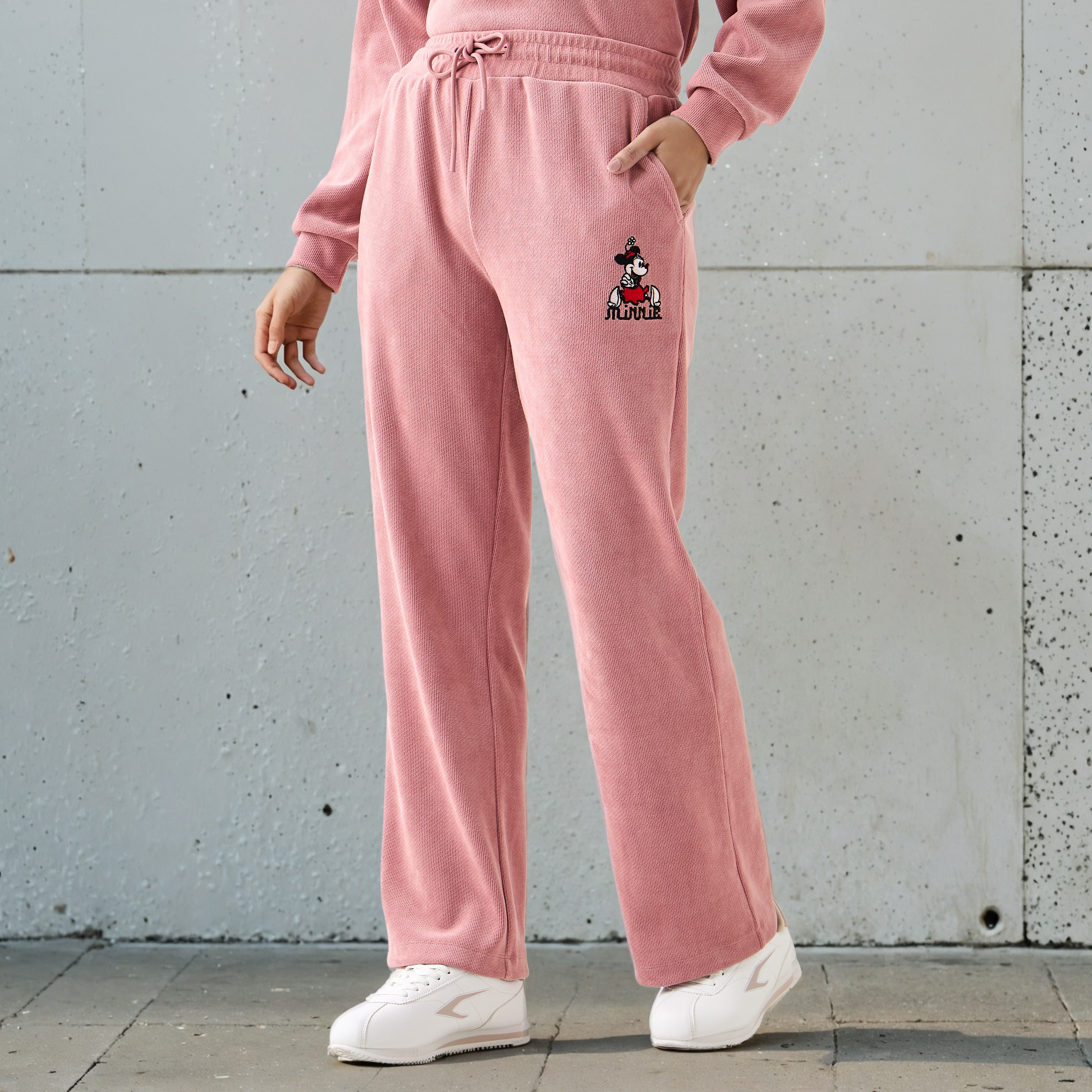Minnie Mouse Straight Fit Mid-Rise Pants-women-clothing-bottoms-joggers-image-1