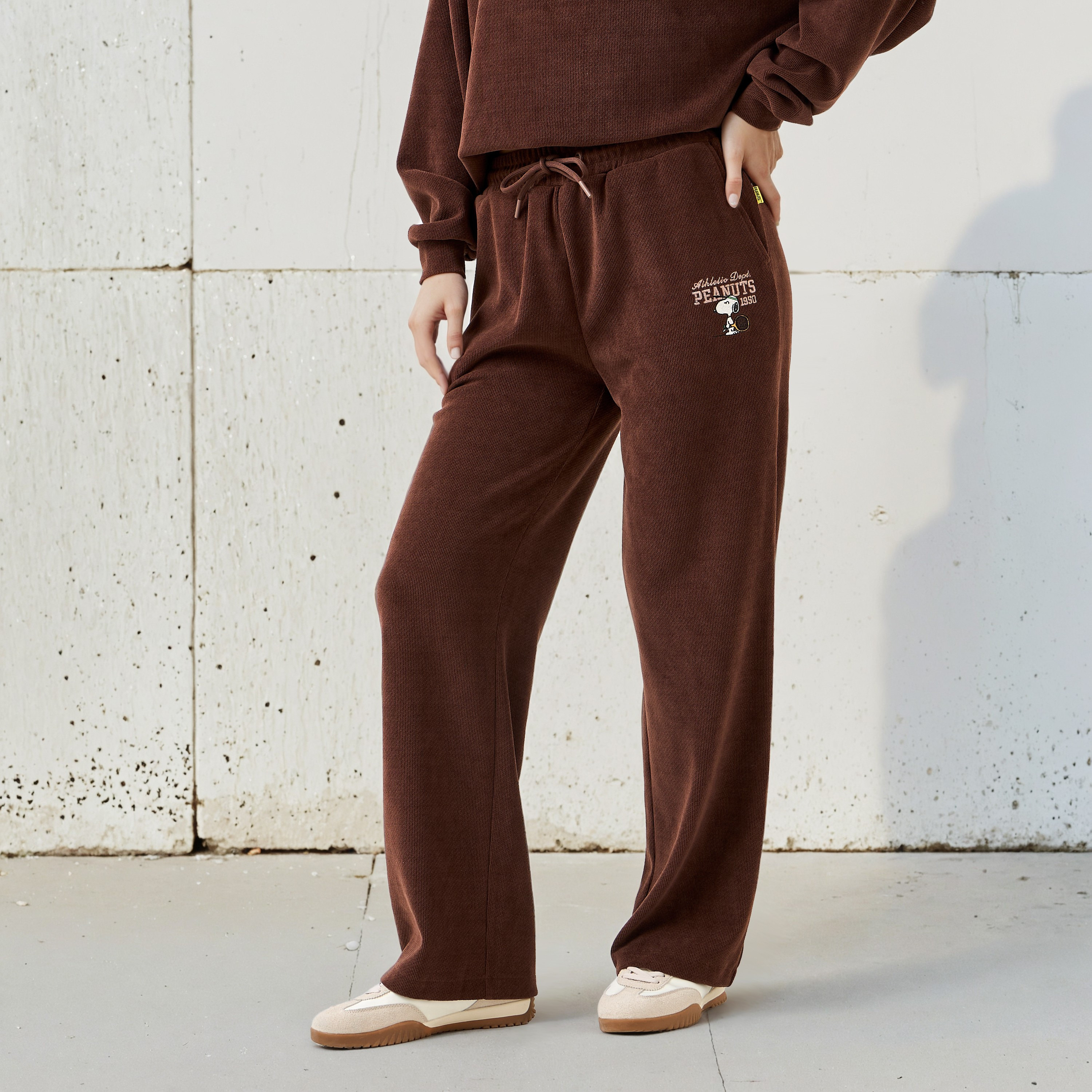 Snoopy Straight Fit Track Pants-women-clothing-bottoms-trousers-image-1