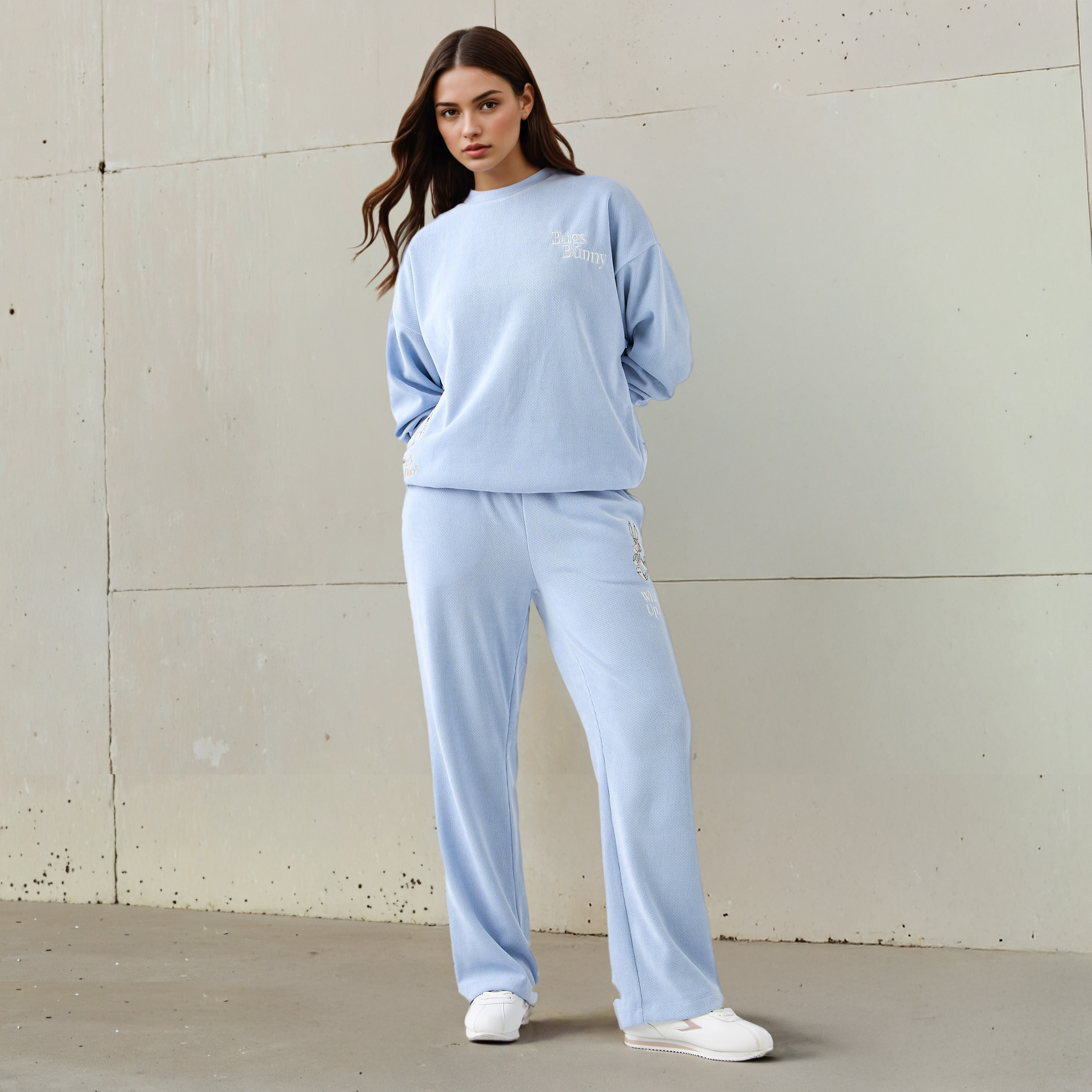 بنطلون باجز باني بقصة مستقيمة-women-clothing-bottoms-joggers-image-2