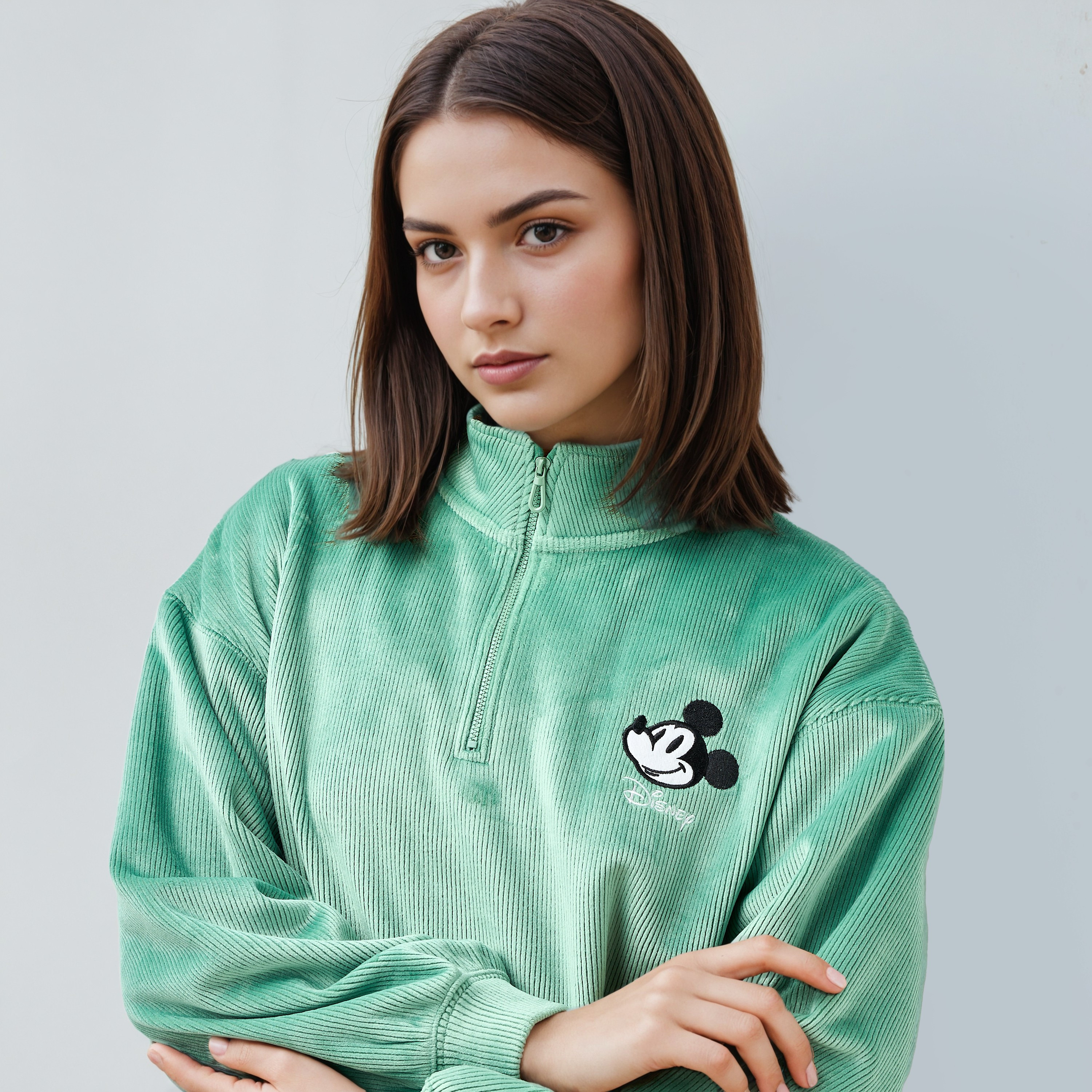 Mickey Mouse Embroidered Sweatshirt-women-winterwear-hoodiesandsweatshirts-sweatshirts-image-4