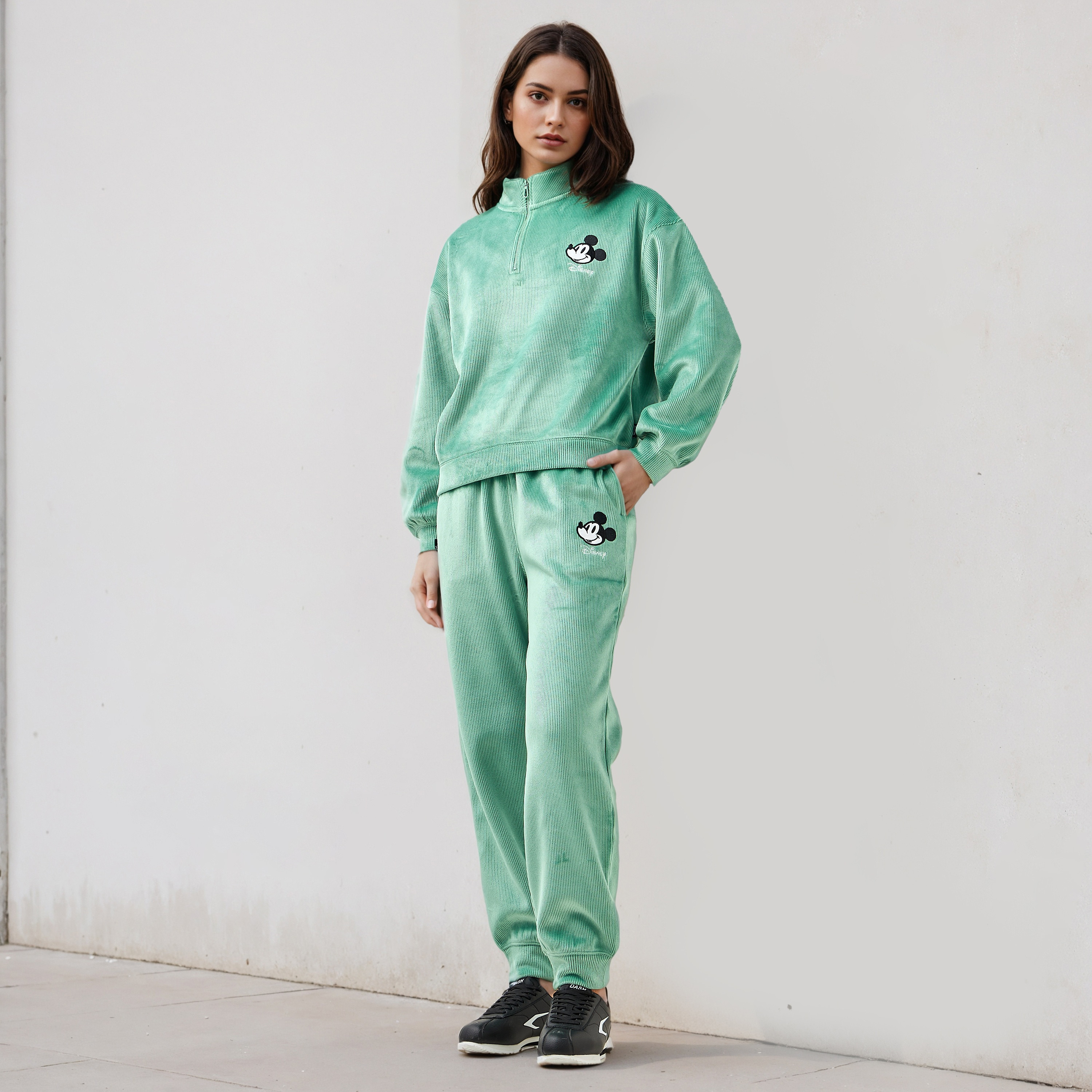 Mickey Mouse Embroidered Joggers-women-clothing-bottoms-joggers-image-2