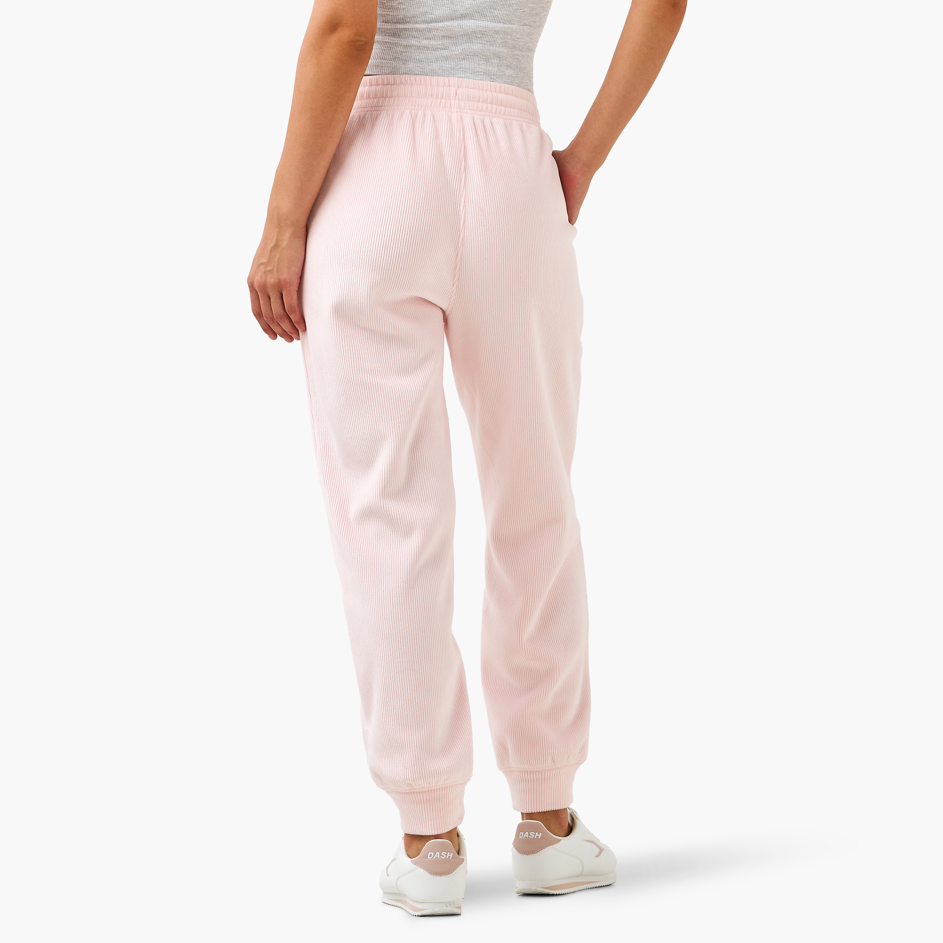 Hello Kitty Embroidered Ribbed Joggers-women-clothing-bottoms-joggers-image-3