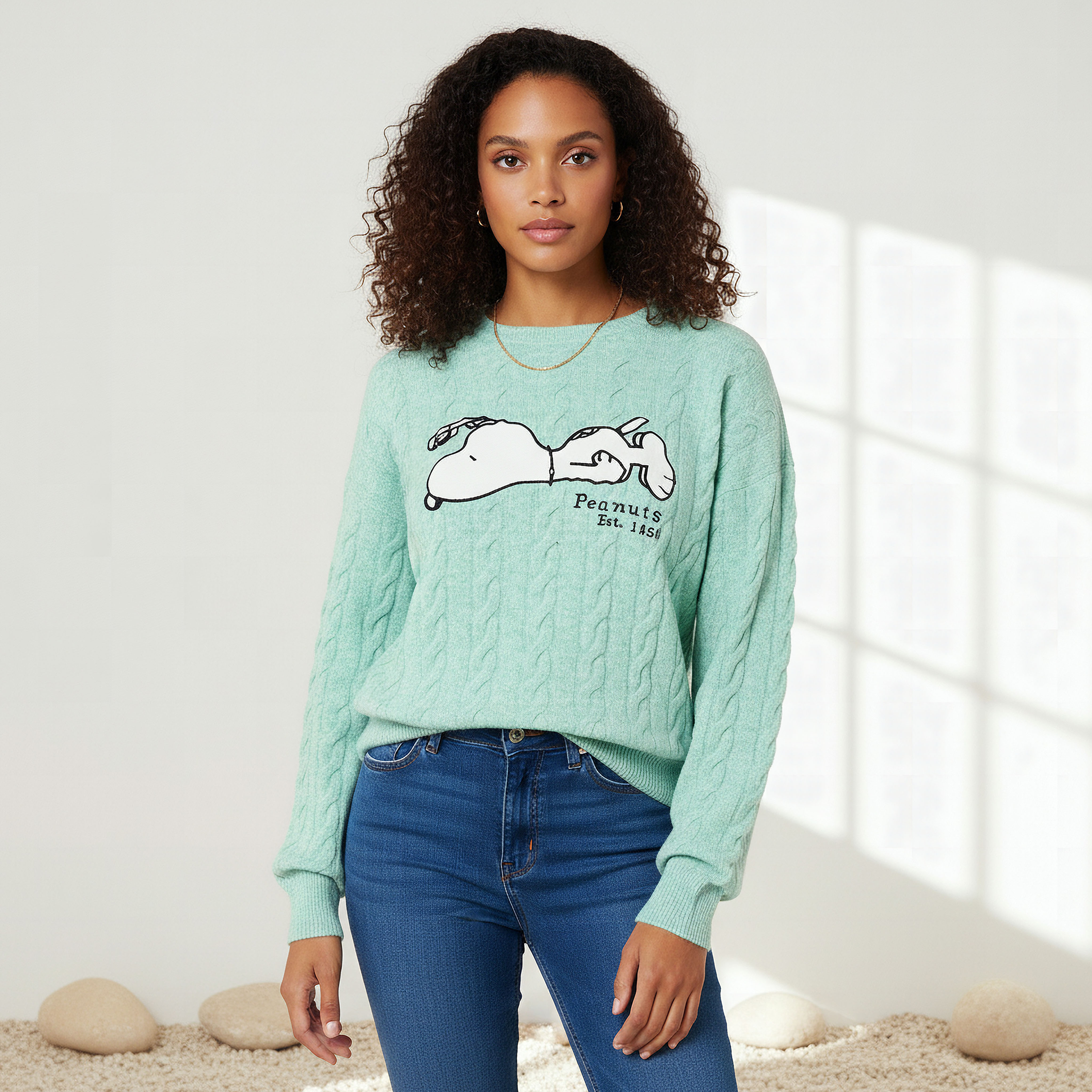 كنزة بياقة ضيقة وبتطريزات سنوبي-women-clothing-cardigansandjumpers-jumpers-image-5