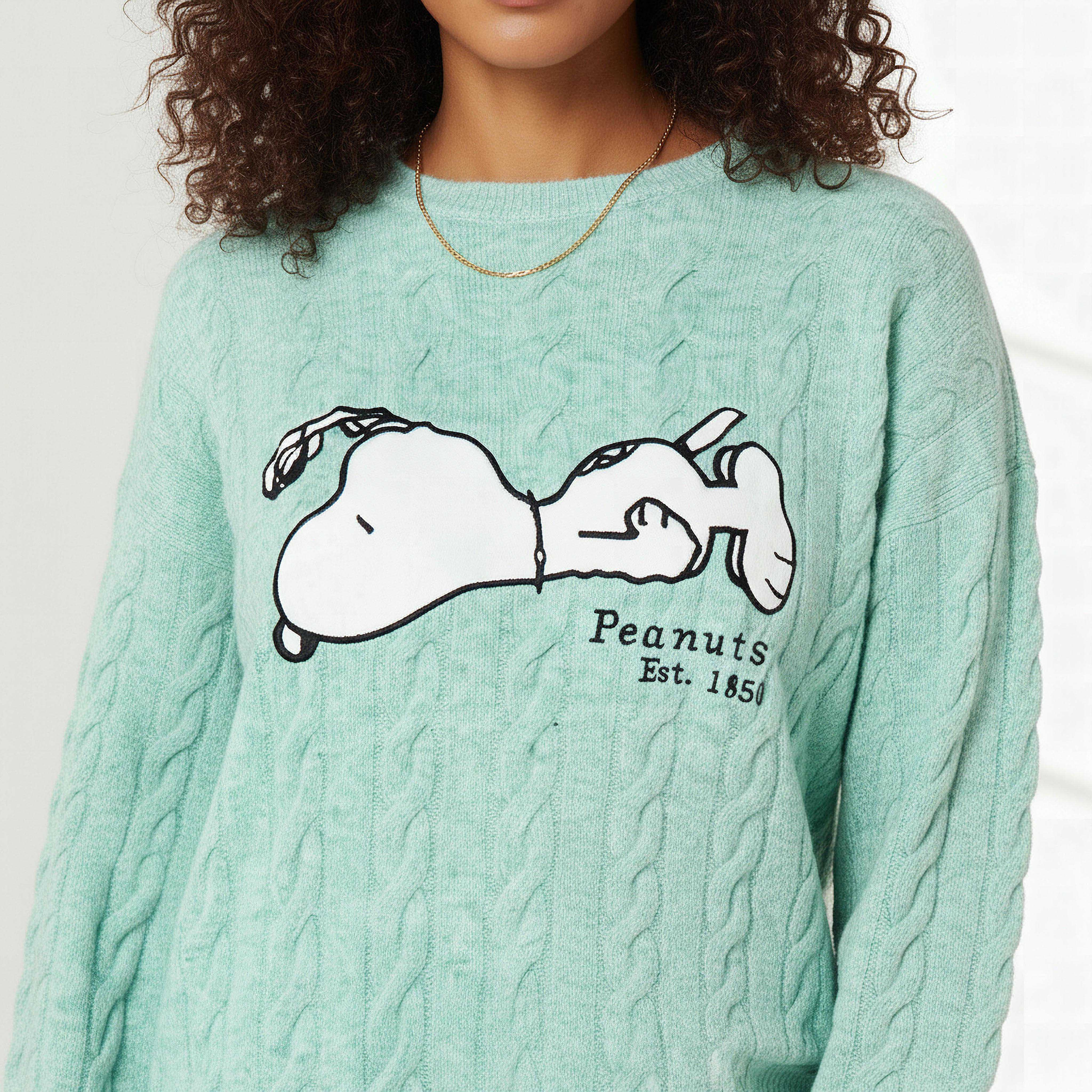 كنزة بياقة ضيقة وبتطريزات سنوبي-women-clothing-cardigansandjumpers-jumpers-image-2