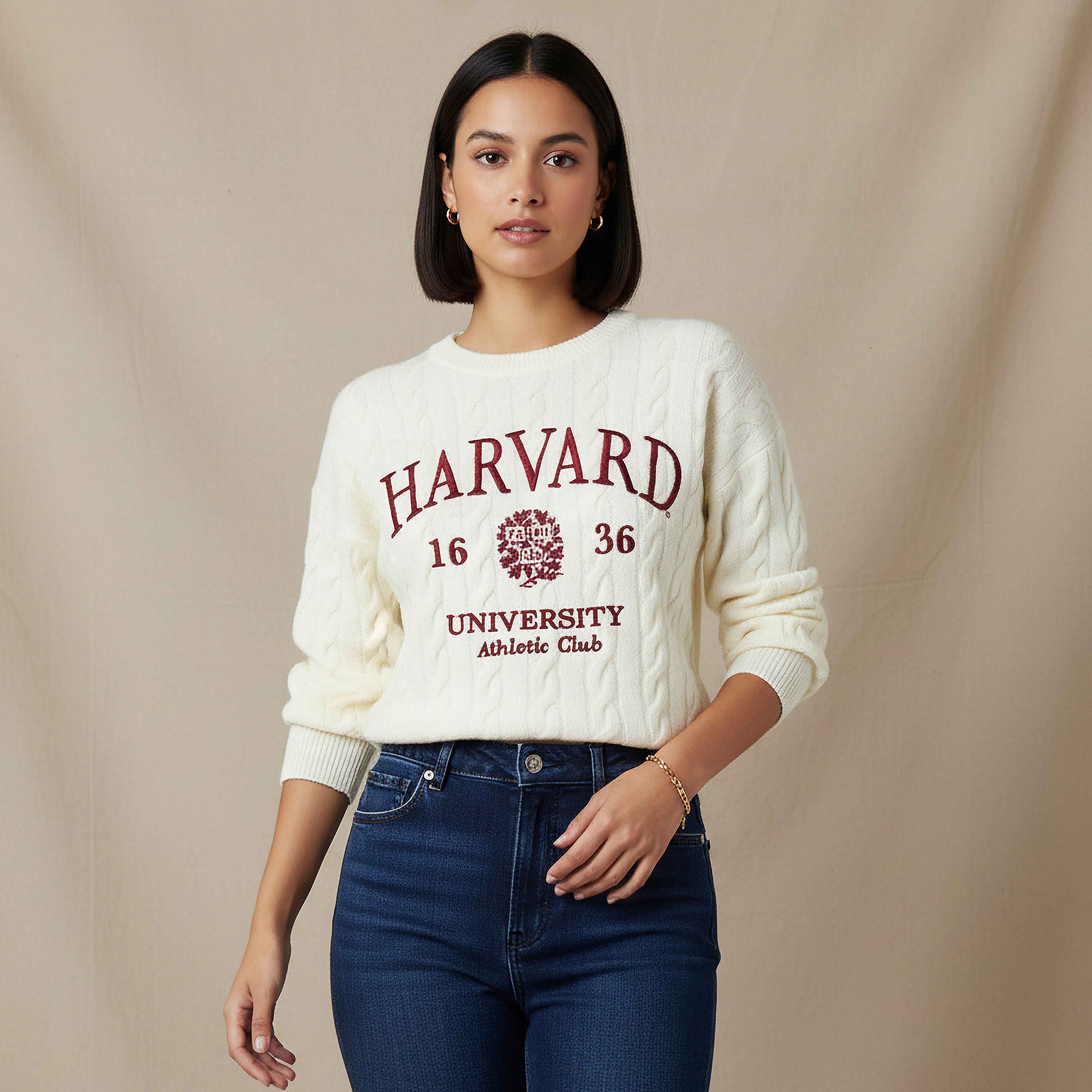 Harvard University Round Neck Sweater-women-clothing-cardigansandjumpers-jumpers-image-1
