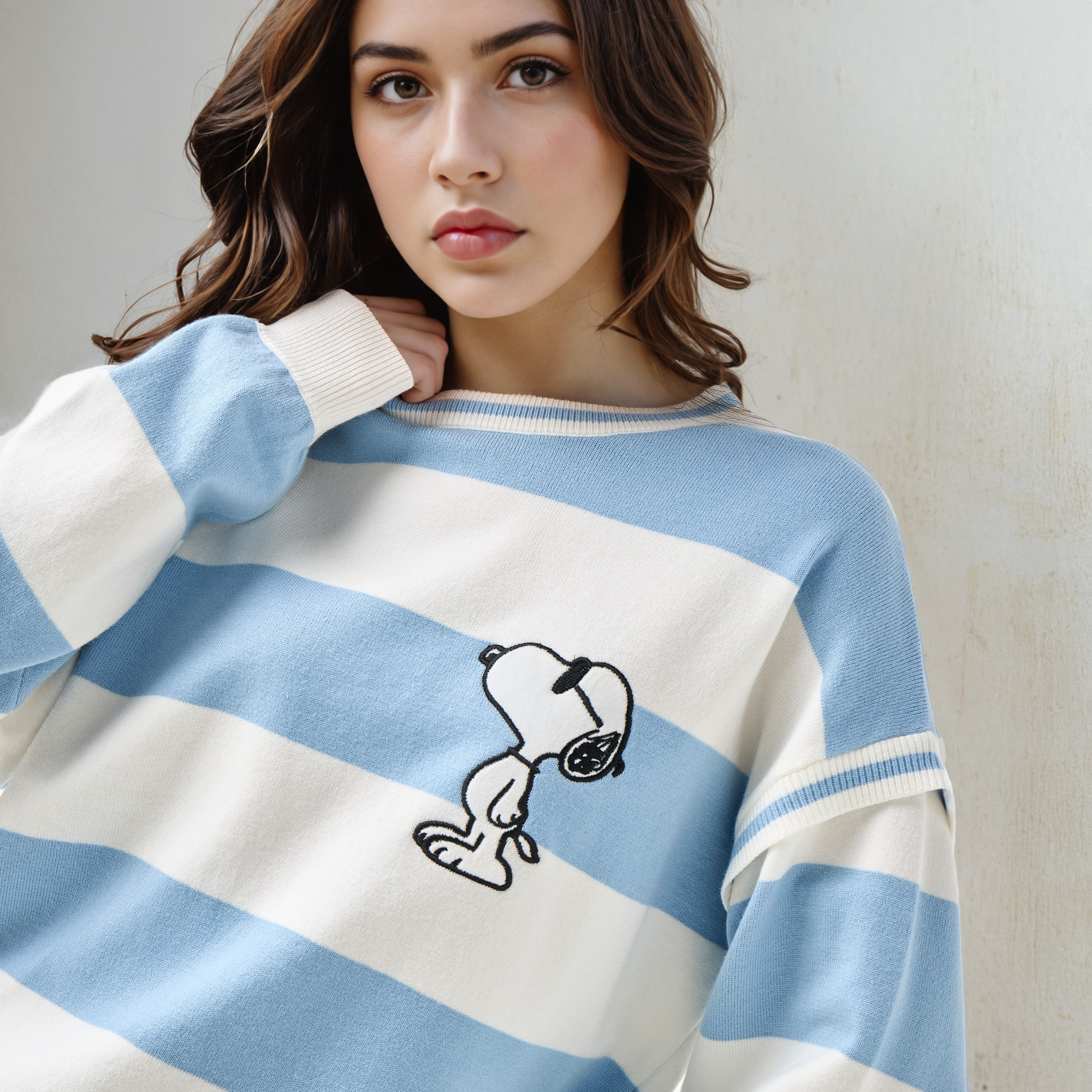 كنزة بياقة ضيقة وتطريزات سنوبي-women-clothing-cardigansandjumpers-jumpers-image-2