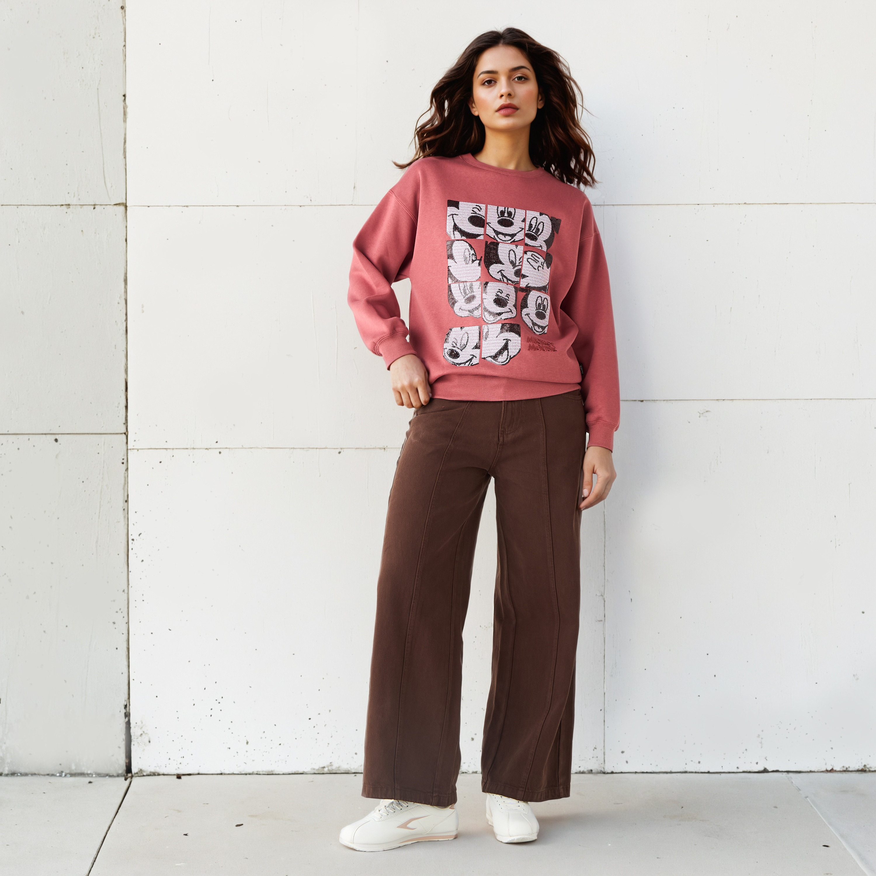 Mickey Mouse Embellished Sweatshirt-women-clothing-hoodiesandsweatshirts-sweatshirts-image-2